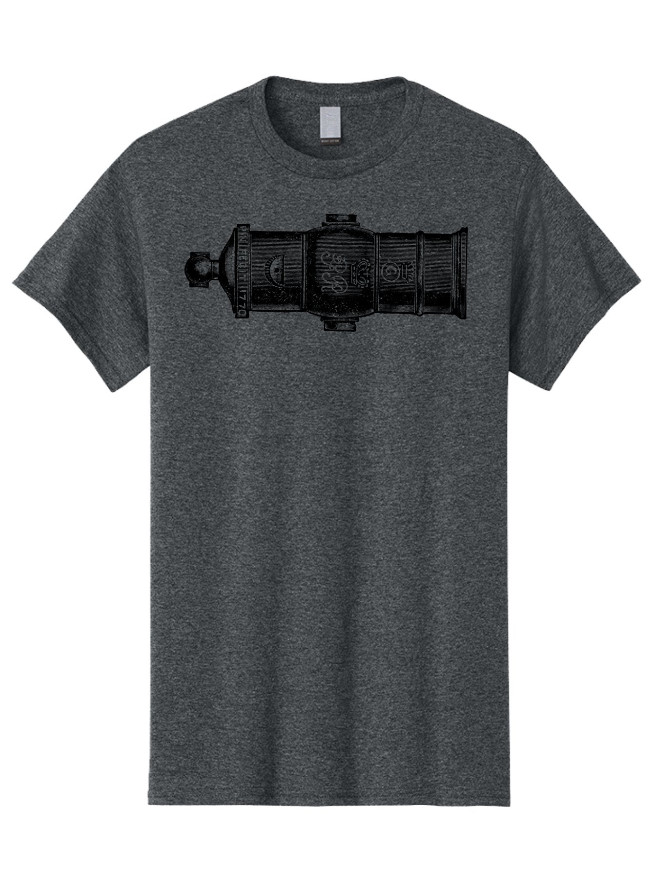 Pin-Fegut-1770-Gun Men'S Graphic Tee, 100% Cotton, Comfortable Casual Summer Wear, Machine Washable, Vintage Cannon, Historic Artillery, Pin Rebuilt 1770, Antique Weapon, Military History, Naval Warfare, Emblematic Design, Symbolic Markings Aad553 8