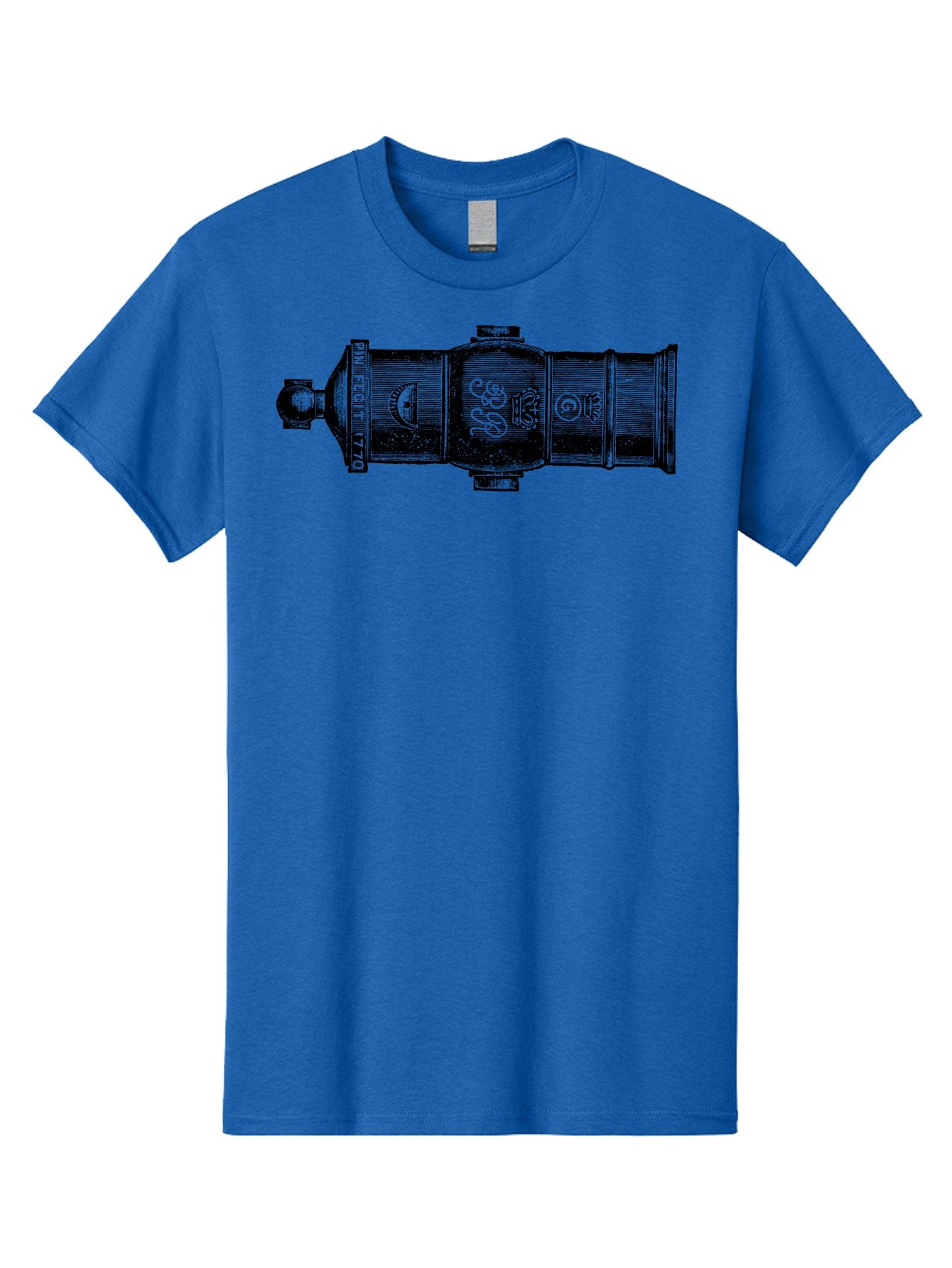Pin-Fegut-1770-Gun Men'S Graphic Tee, 100% Cotton, Comfortable Casual Summer Wear, Machine Washable, Vintage Cannon, Historic Artillery, Pin Rebuilt 1770, Antique Weapon, Military History, Naval Warfare, Emblematic Design, Symbolic Markings Aad553 12