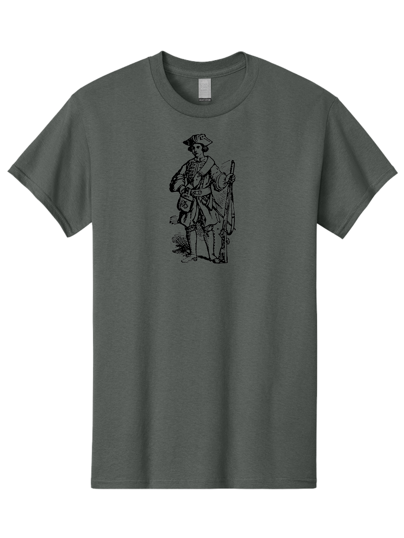 Pirate Men'S Graphic Tee, 100% Cotton, Comfortable Casual Summer Wear, Machine Washable, Frontiersman With Rifle, Historical Figure, Adventure Seeker, Daniel Boone, Outdoorsman, American History, Pioneer Spirit, Rugged Individualism, Aad554 11
