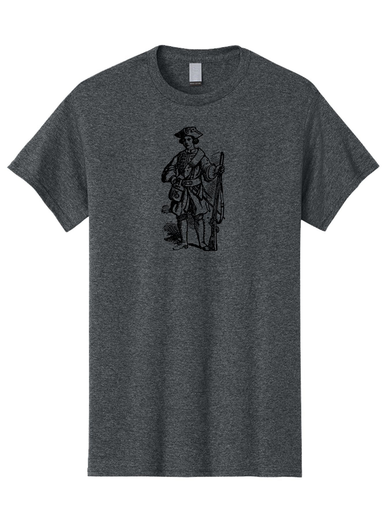 Pirate Men'S Graphic Tee, 100% Cotton, Comfortable Casual Summer Wear, Machine Washable, Frontiersman With Rifle, Historical Figure, Adventure Seeker, Daniel Boone, Outdoorsman, American History, Pioneer Spirit, Rugged Individualism, Aad554 15
