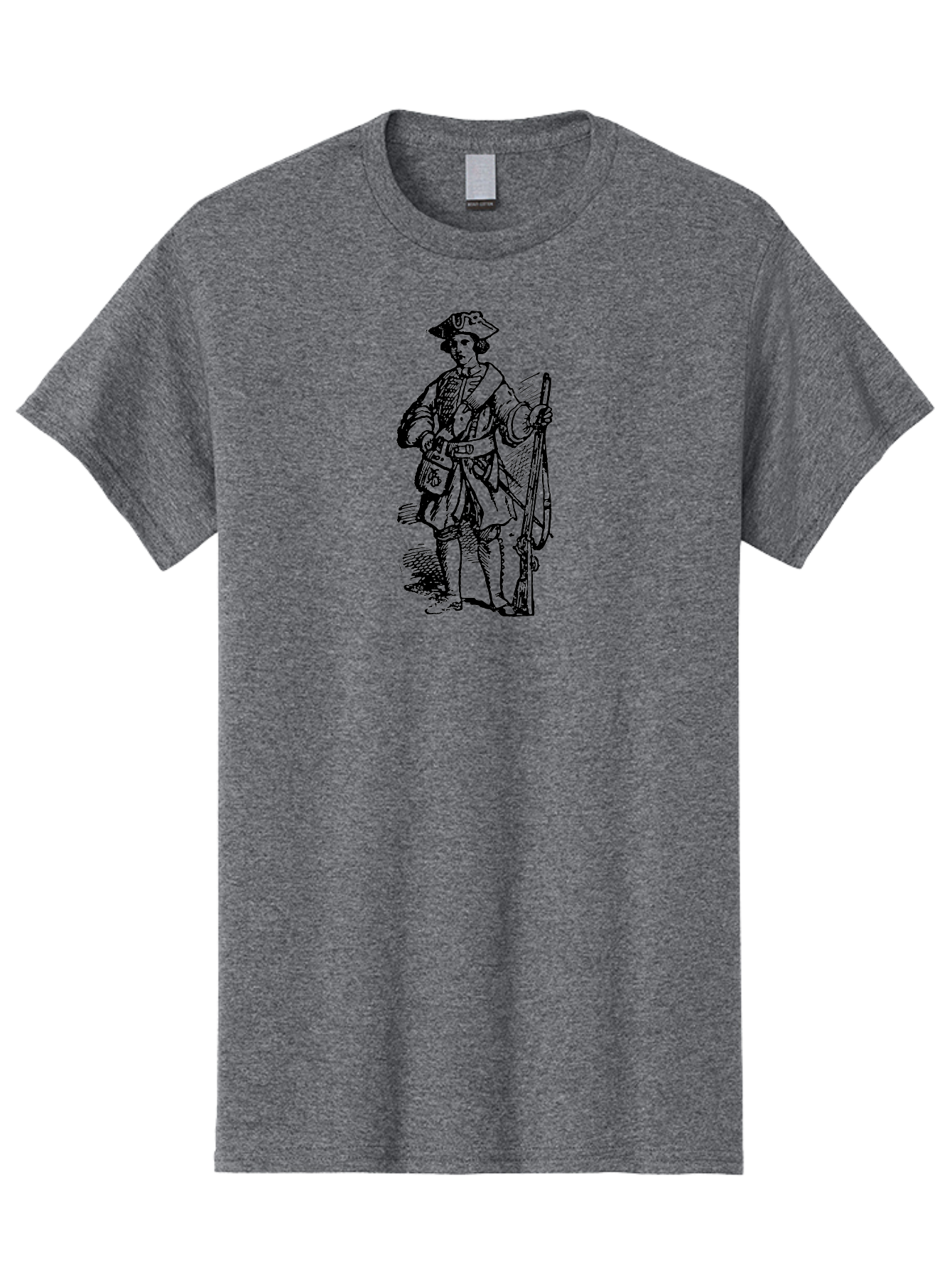 Pirate Men'S Graphic Tee, 100% Cotton, Comfortable Casual Summer Wear, Machine Washable, Frontiersman With Rifle, Historical Figure, Adventure Seeker, Daniel Boone, Outdoorsman, American History, Pioneer Spirit, Rugged Individualism, Aad554 27