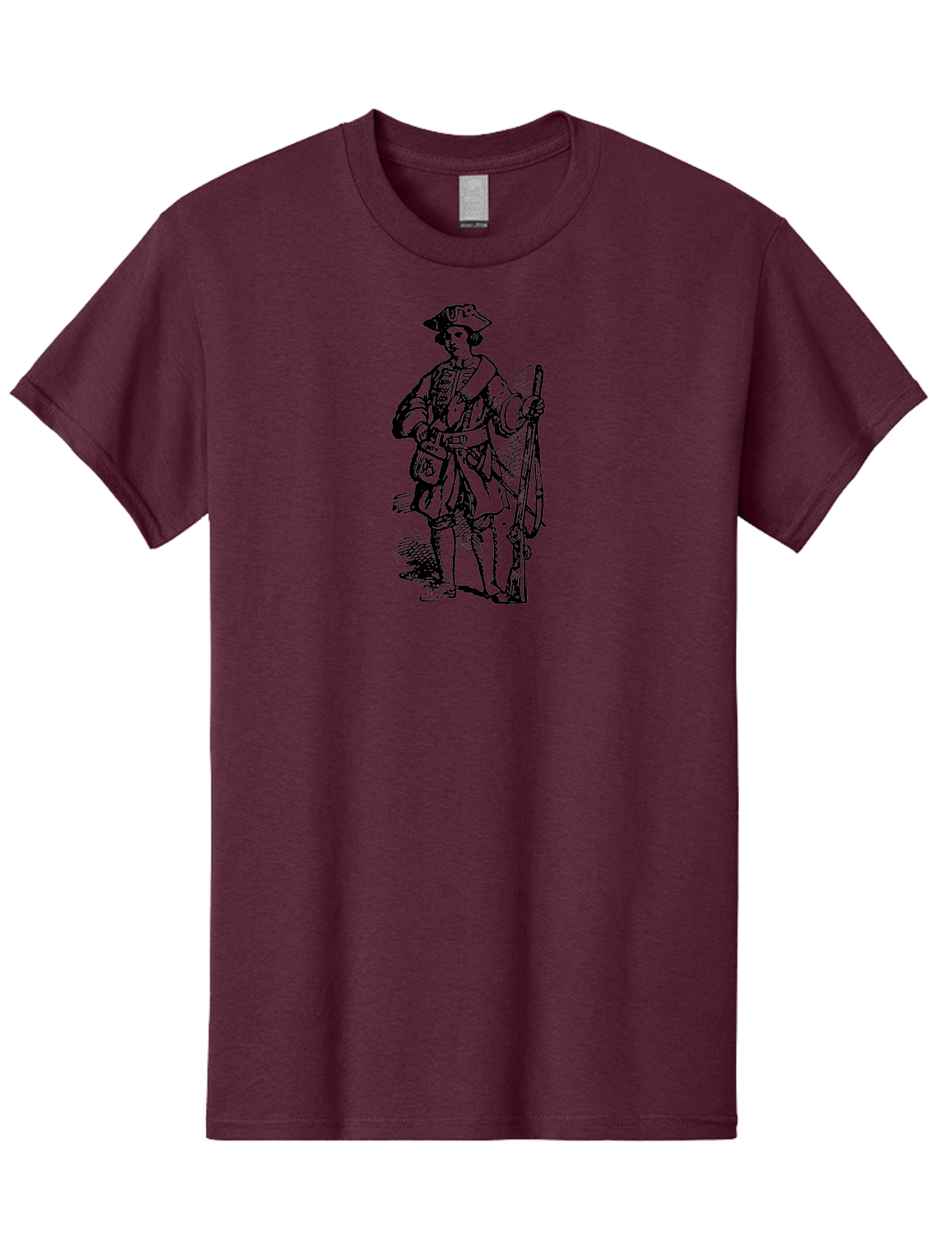Pirate Men'S Graphic Tee, 100% Cotton, Comfortable Casual Summer Wear, Machine Washable, Frontiersman With Rifle, Historical Figure, Adventure Seeker, Daniel Boone, Outdoorsman, American History, Pioneer Spirit, Rugged Individualism, Aad554 17