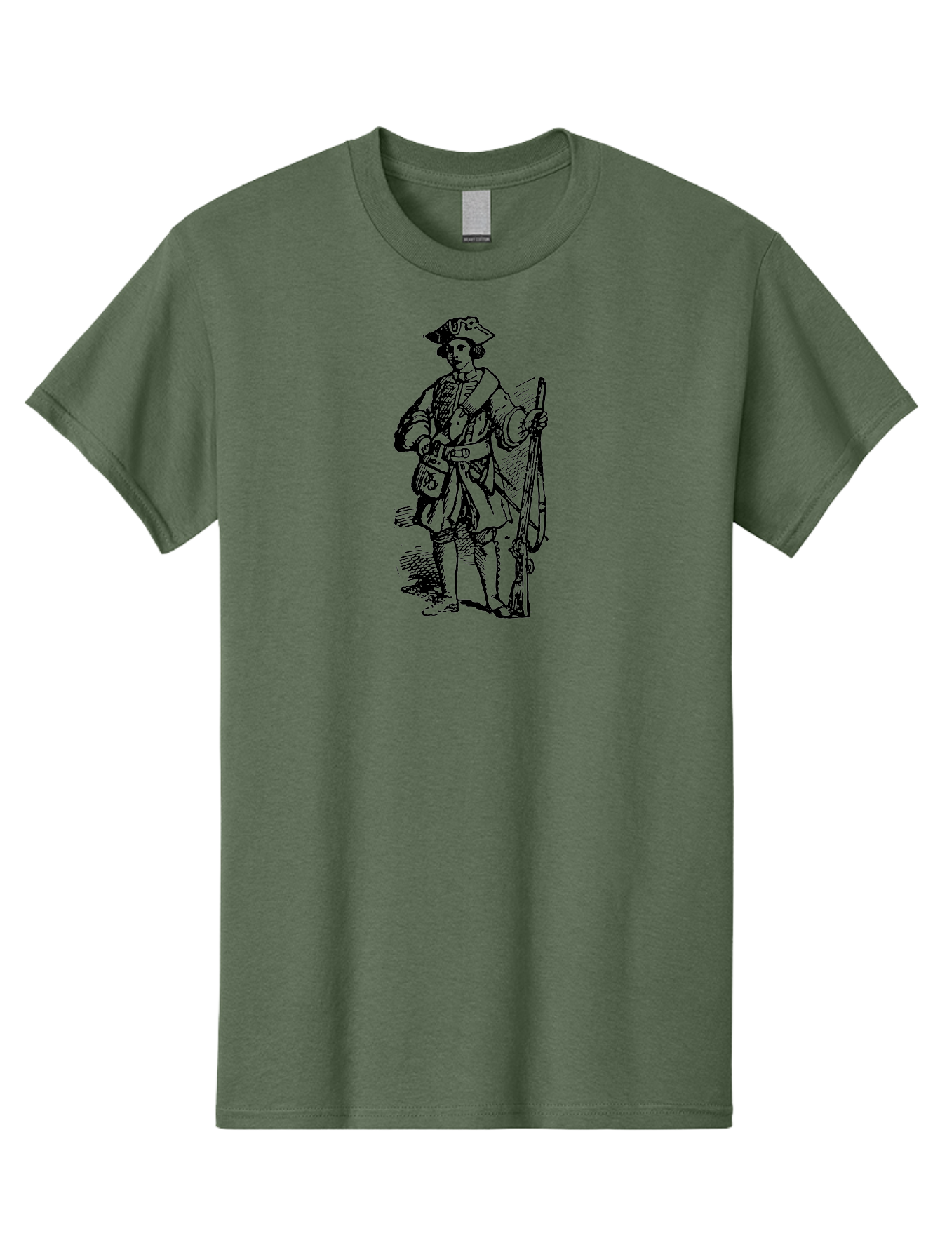 Pirate Men'S Graphic Tee, 100% Cotton, Comfortable Casual Summer Wear, Machine Washable, Frontiersman With Rifle, Historical Figure, Adventure Seeker, Daniel Boone, Outdoorsman, American History, Pioneer Spirit, Rugged Individualism, Aad554 15
