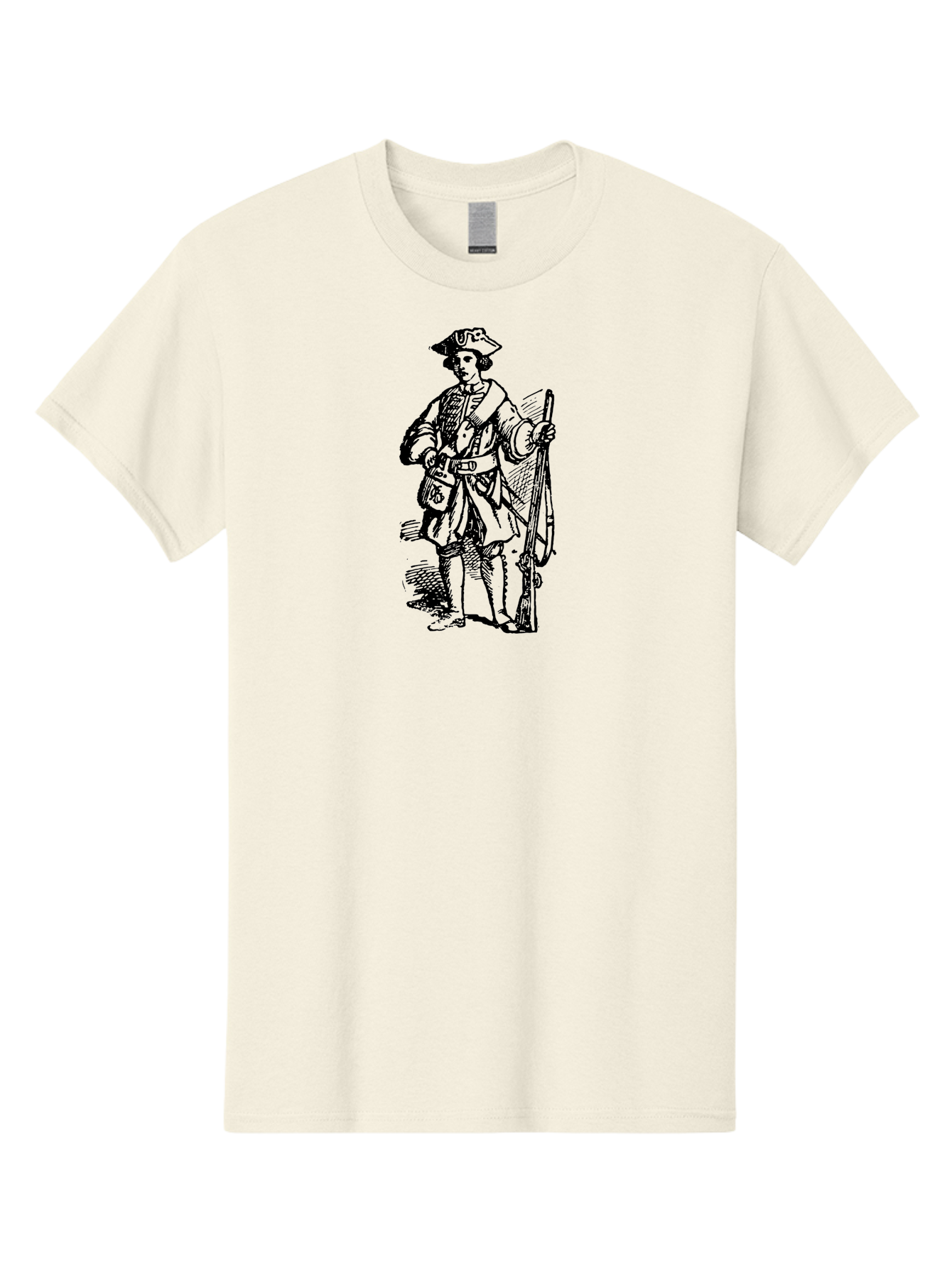 Pirate Men'S Graphic Tee, 100% Cotton, Comfortable Casual Summer Wear, Machine Washable, Frontiersman With Rifle, Historical Figure, Adventure Seeker, Daniel Boone, Outdoorsman, American History, Pioneer Spirit, Rugged Individualism, Aad554 19