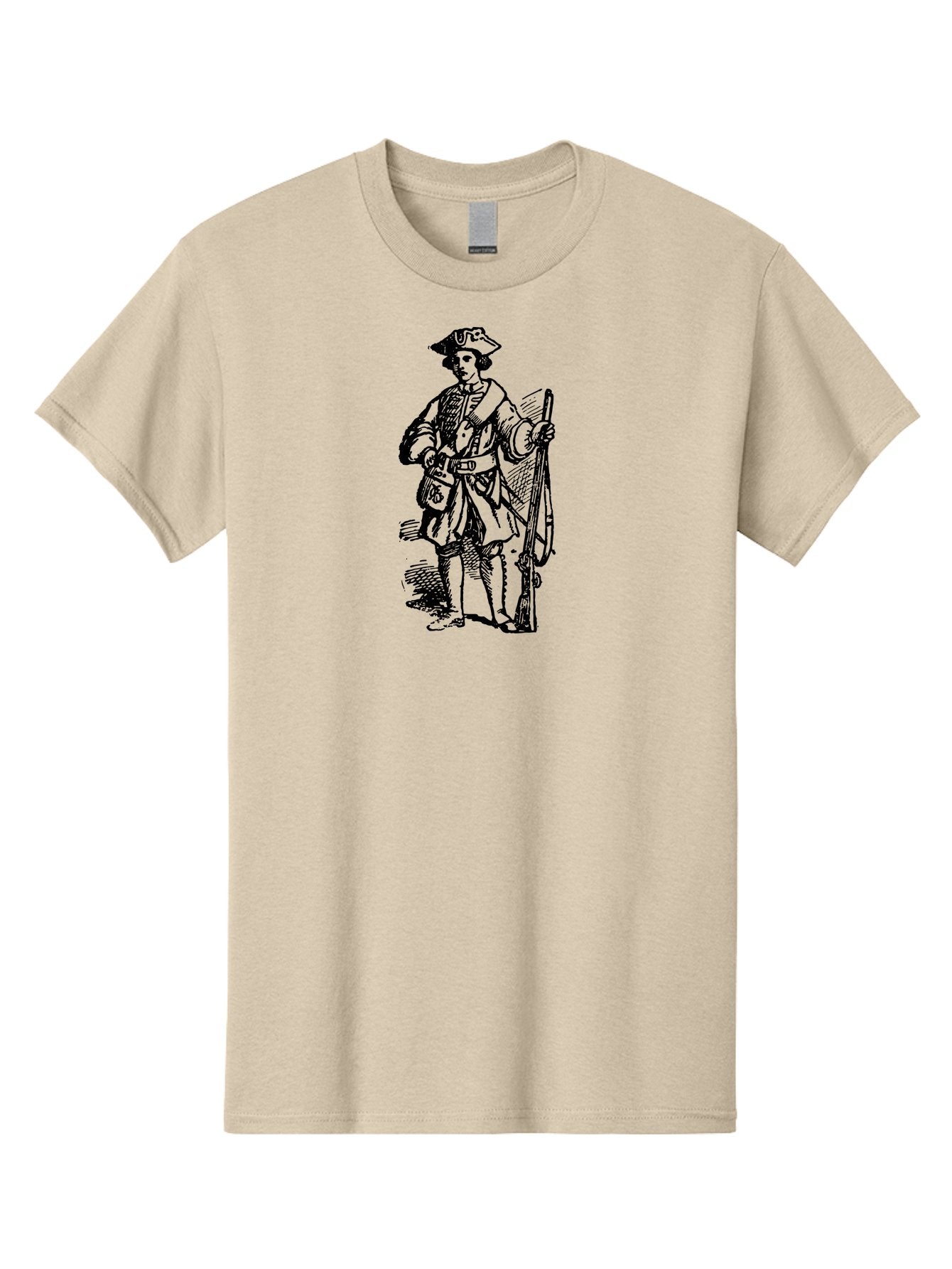 Pirate Men'S Graphic Tee, 100% Cotton, Comfortable Casual Summer Wear, Machine Washable, Frontiersman With Rifle, Historical Figure, Adventure Seeker, Daniel Boone, Outdoorsman, American History, Pioneer Spirit, Rugged Individualism, Aad554 7