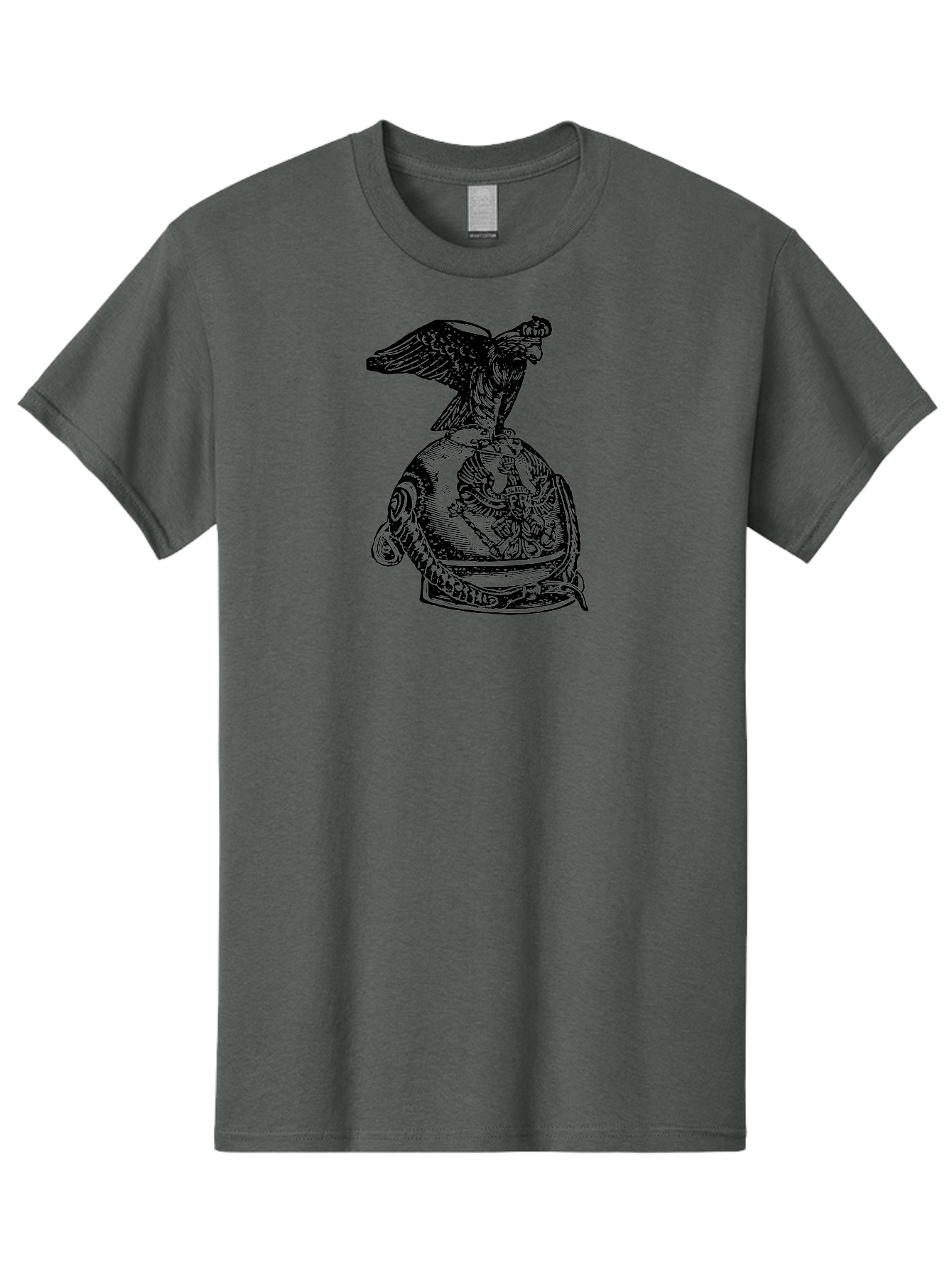 Pr-Eagle-Helmet-Crest Men'S Graphic Tee, 100% Cotton, Comfortable Casual Summer Wear, Machine Washable, Imperial Eagle, National Emblem, Symbolic Icon, Double-Headed Eagle, Historical Significance, Patriotic Symbol, Regal Crest, Aad555 27