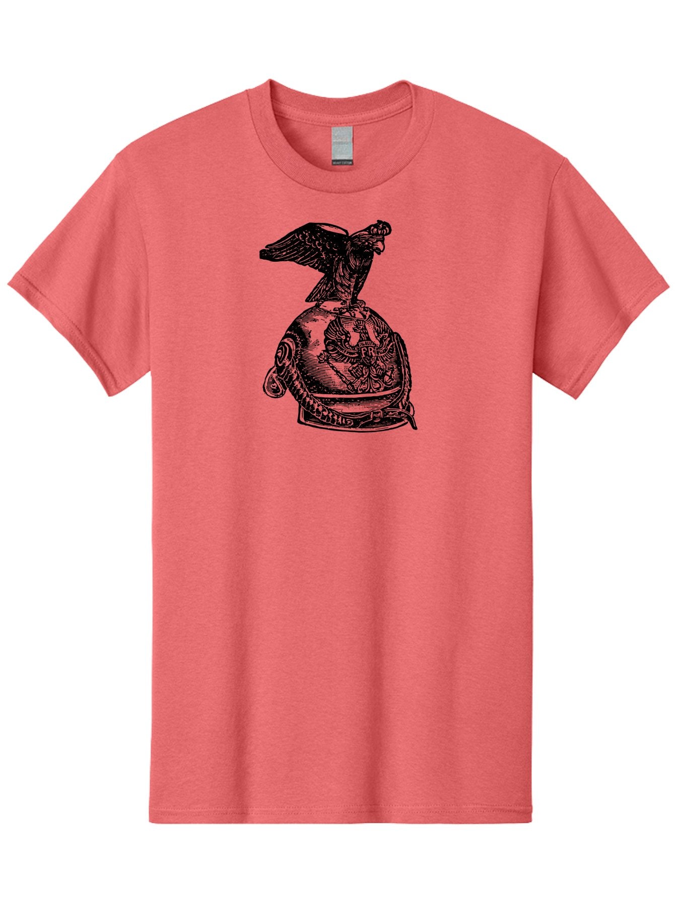 Pr-Eagle-Helmet-Crest Men'S Graphic Tee, 100% Cotton, Comfortable Casual Summer Wear, Machine Washable, Imperial Eagle, National Emblem, Symbolic Icon, Double-Headed Eagle, Historical Significance, Patriotic Symbol, Regal Crest, Aad555 3