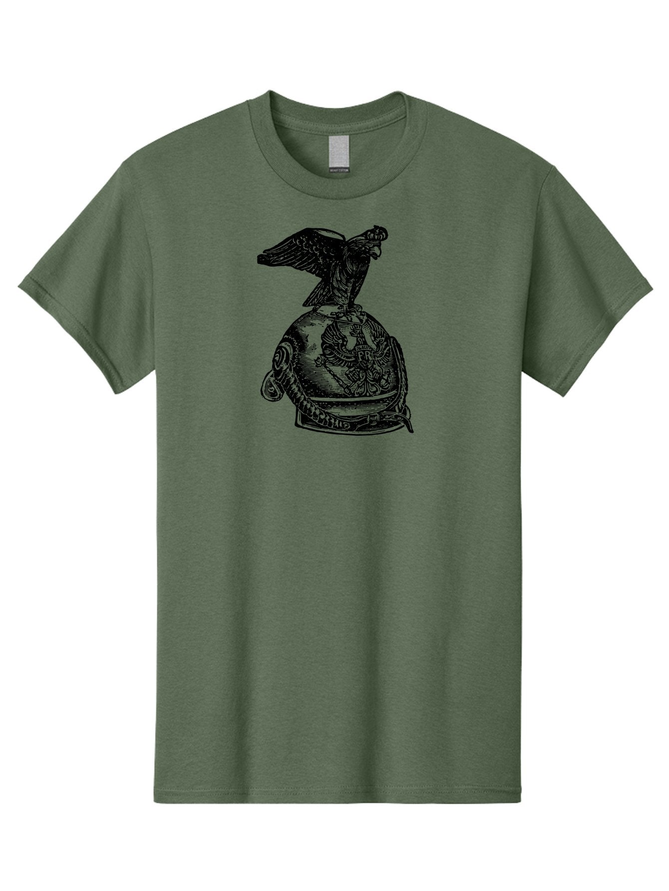 Pr-Eagle-Helmet-Crest Men'S Graphic Tee, 100% Cotton, Comfortable Casual Summer Wear, Machine Washable, Imperial Eagle, National Emblem, Symbolic Icon, Double-Headed Eagle, Historical Significance, Patriotic Symbol, Regal Crest, Aad555 14