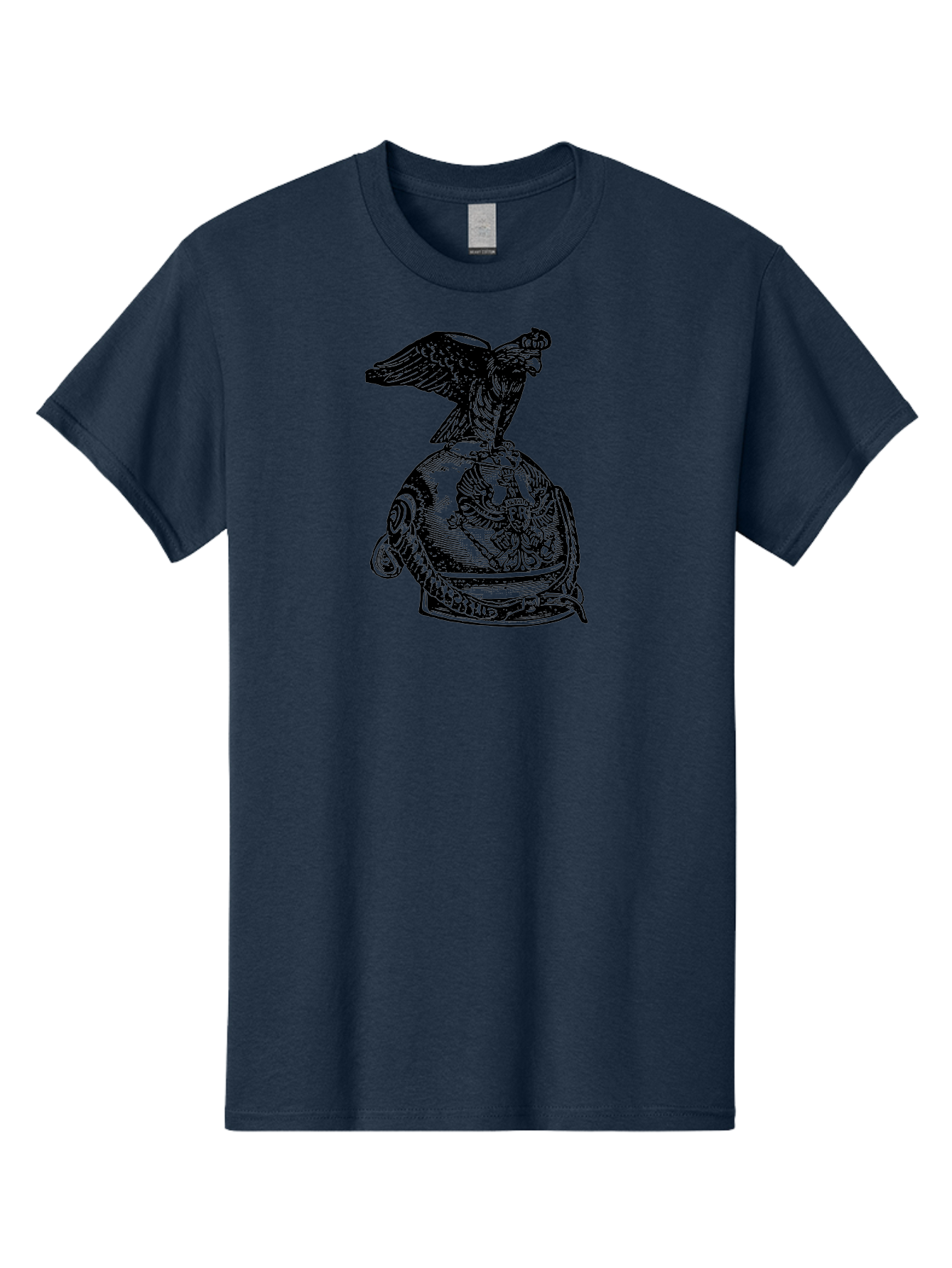 Pr-Eagle-Helmet-Crest Men'S Graphic Tee, 100% Cotton, Comfortable Casual Summer Wear, Machine Washable, Imperial Eagle, National Emblem, Symbolic Icon, Double-Headed Eagle, Historical Significance, Patriotic Symbol, Regal Crest, Aad555 7