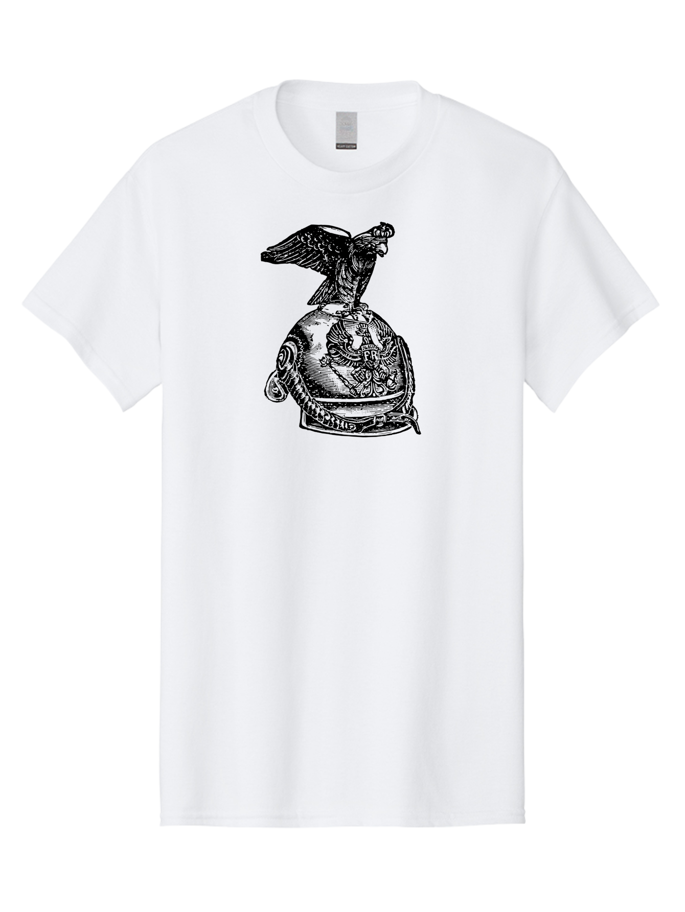 Pr-Eagle-Helmet-Crest Men'S Graphic Tee, 100% Cotton, Comfortable Casual Summer Wear, Machine Washable, Imperial Eagle, National Emblem, Symbolic Icon, Double-Headed Eagle, Historical Significance, Patriotic Symbol, Regal Crest, Aad555 29