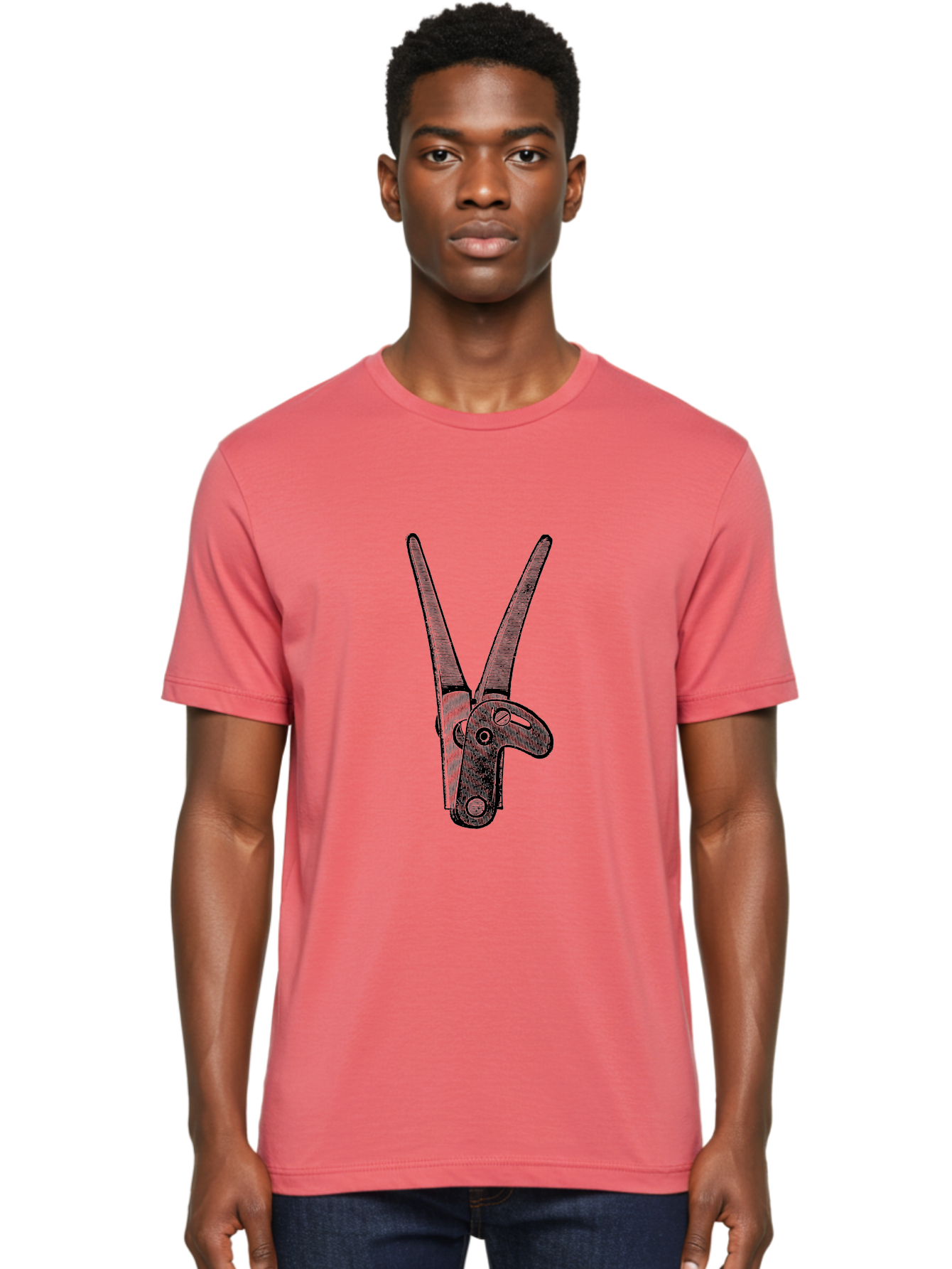Pruning-Shears Men'S Graphic Tee, 100% Cotton, Comfortable Casual Summer Wear, Machine Washable, Pruning Shears, Gardening Tool, Cutting Equipment, Horticulture, Plant Care, Garden Maintenance, Sharp Blades, Gardening Scissors Aad556 22