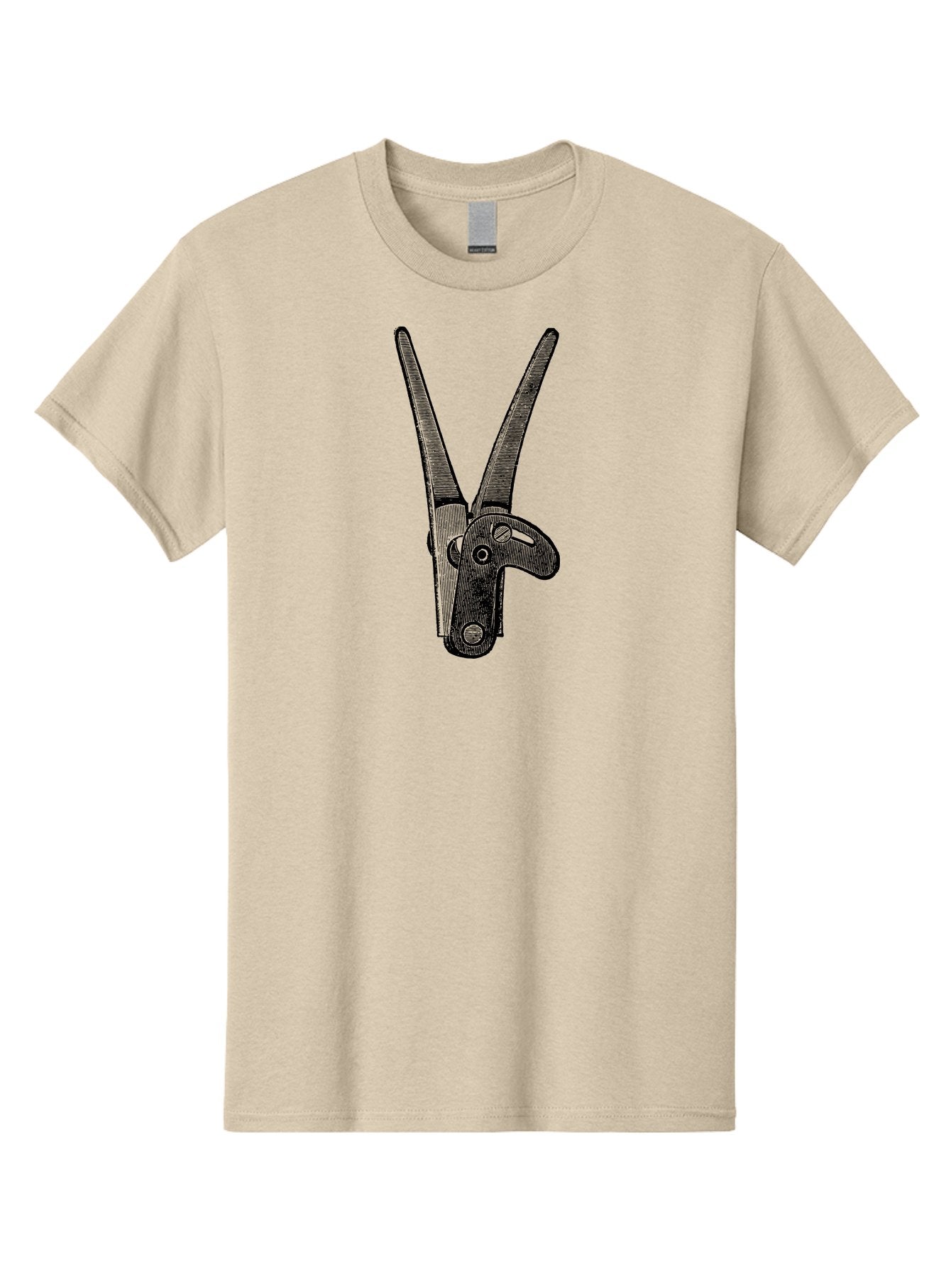 Pruning-Shears Men'S Graphic Tee, 100% Cotton, Comfortable Casual Summer Wear, Machine Washable, Pruning Shears, Gardening Tool, Cutting Equipment, Horticulture, Plant Care, Garden Maintenance, Sharp Blades, Gardening Scissors Aad556 12