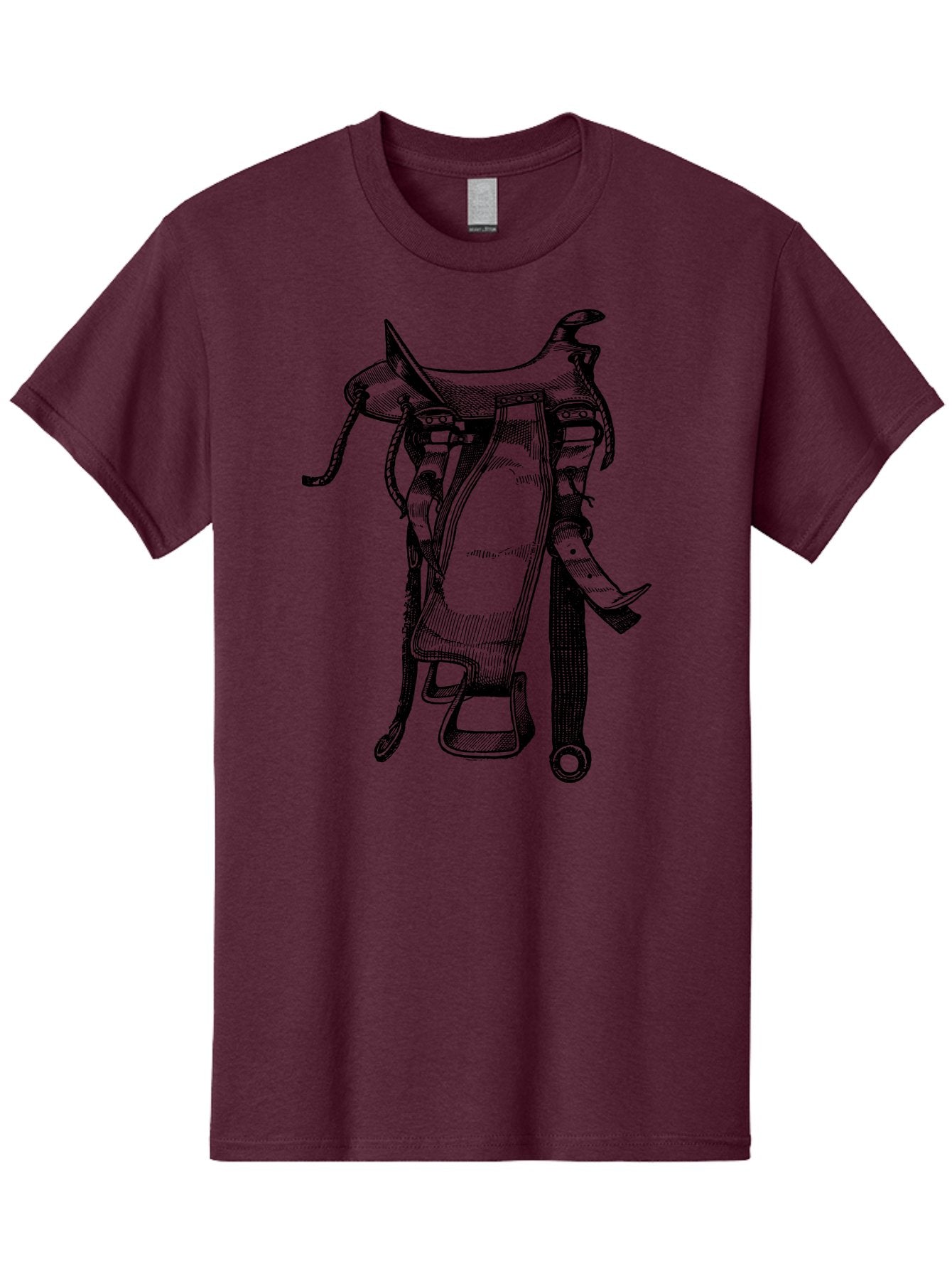 Saddle Men'S Graphic Tee, 100% Cotton, Comfortable Casual Summer Wear, Machine Washable, Western Saddle, Horse Riding, Rodeo, Western Wear, Equestrian Equipment, Leather Saddle, Riding Gear, Cowboy Equipment, Horseback Riding Aad557 10