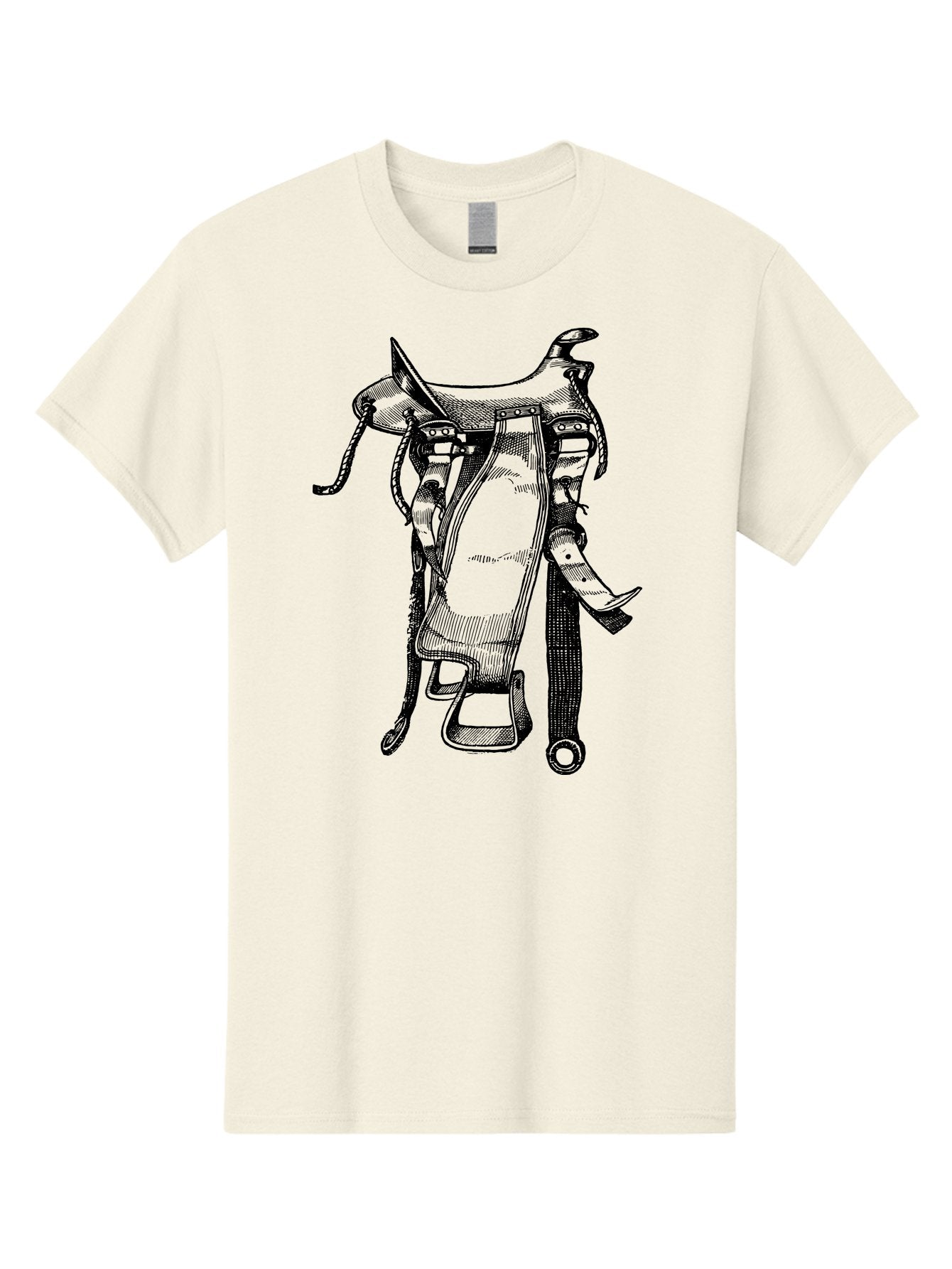 Saddle Men'S Graphic Tee, 100% Cotton, Comfortable Casual Summer Wear, Machine Washable, Western Saddle, Horse Riding, Rodeo, Western Wear, Equestrian Equipment, Leather Saddle, Riding Gear, Cowboy Equipment, Horseback Riding Aad557 9