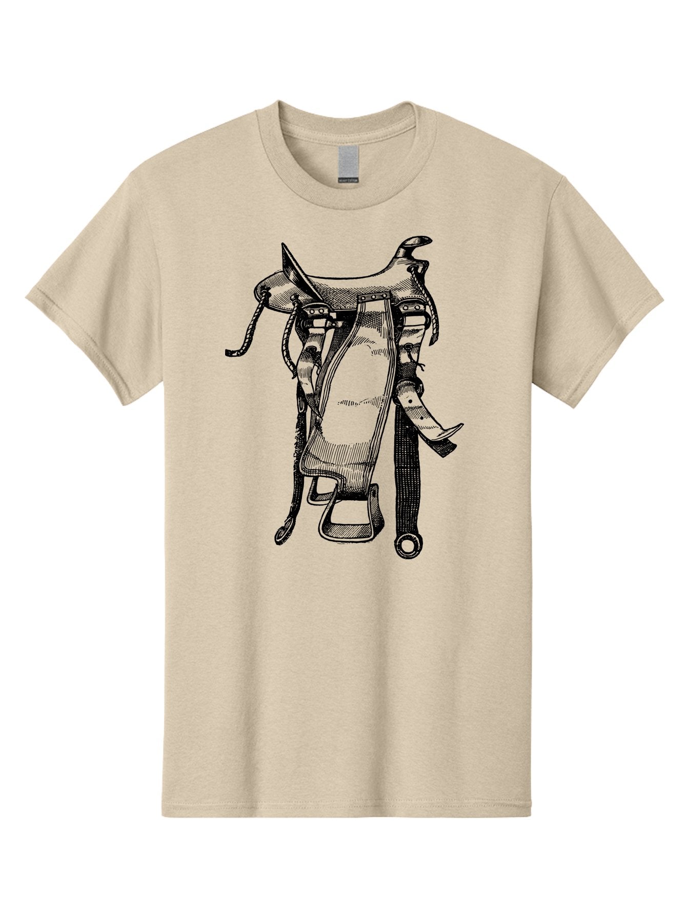 Saddle Men'S Graphic Tee, 100% Cotton, Comfortable Casual Summer Wear, Machine Washable, Western Saddle, Horse Riding, Rodeo, Western Wear, Equestrian Equipment, Leather Saddle, Riding Gear, Cowboy Equipment, Horseback Riding Aad557 12