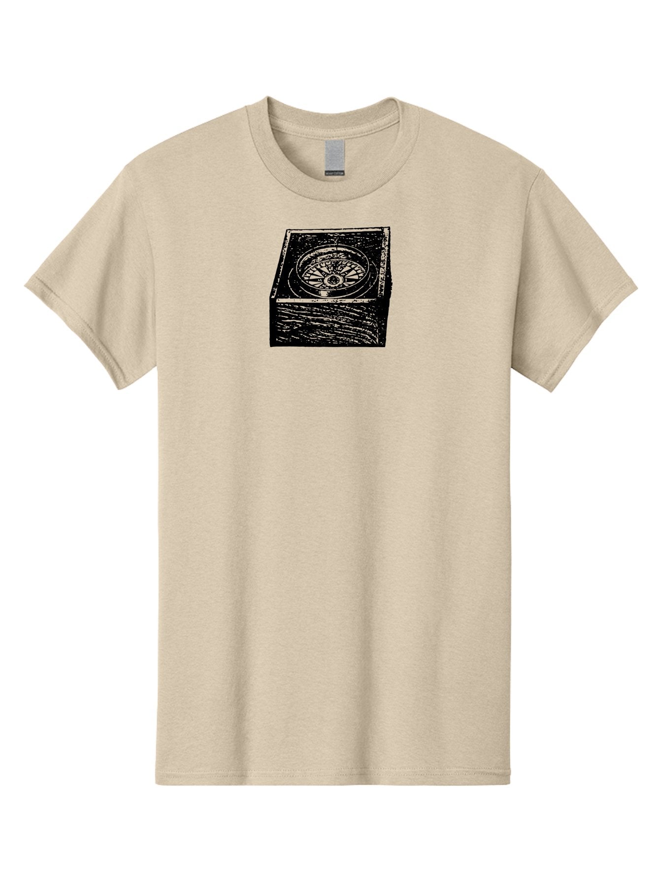 Sundial Men'S Graphic Tee, 100% Cotton, Comfortable Casual Summer Wear, Machine Washable, Sundial On A Stone Pedestal, Ancient Timekeeping, Traditional Clock, Symbolic Representation, Vintage Artwork, Grunge Texture, Monochrome Design Aad561 14