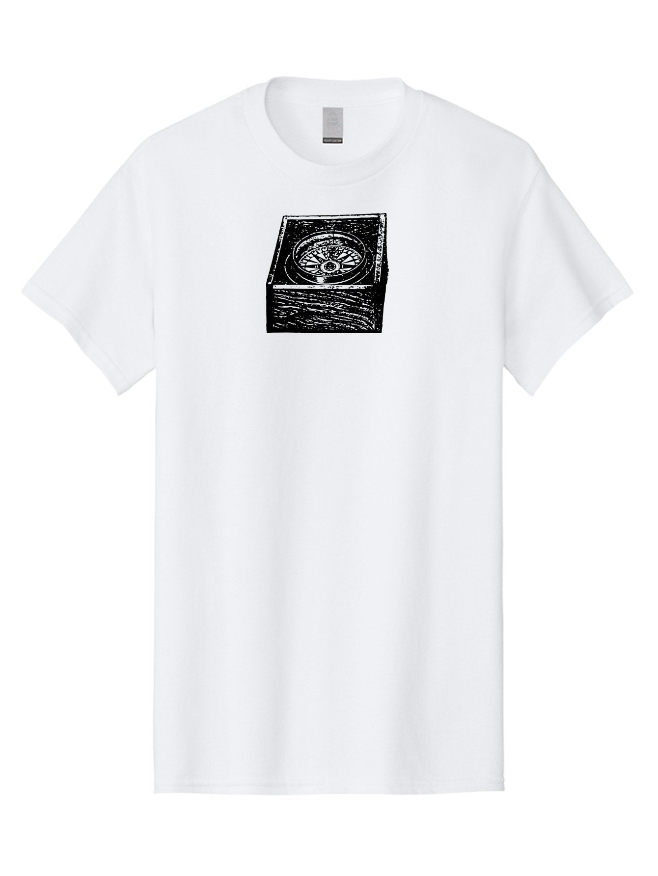 Sundial Men'S Graphic Tee, 100% Cotton, Comfortable Casual Summer Wear, Machine Washable, Sundial On A Stone Pedestal, Ancient Timekeeping, Traditional Clock, Symbolic Representation, Vintage Artwork, Grunge Texture, Monochrome Design Aad561 13