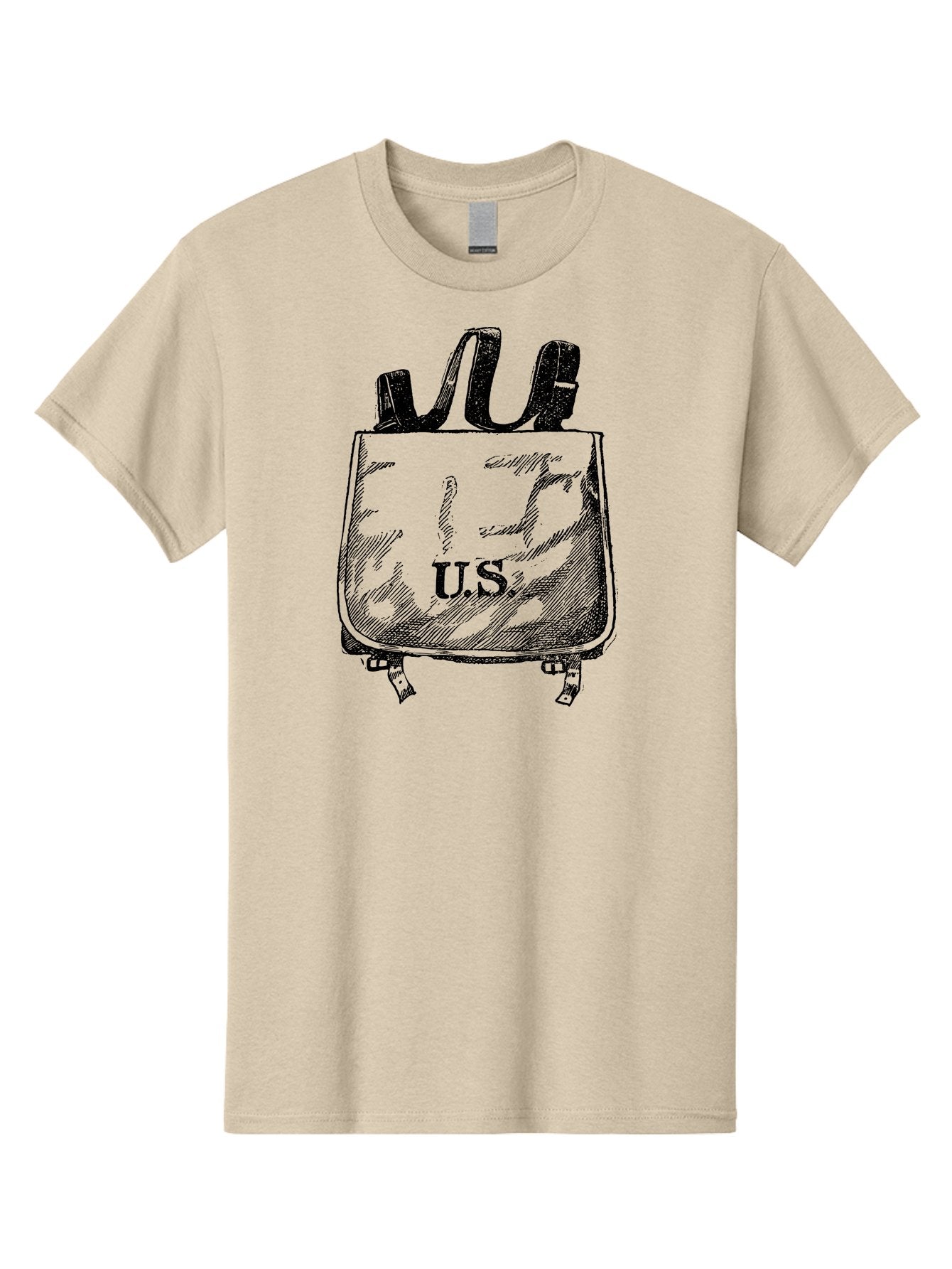 U-S-Backpack Men'S Graphic Tee, 100% Cotton, Comfortable Casual Summer Wear, Machine Washable, Backpack With U.S. Label, School Bag, Travel Bag, Student Essentials, Educational Supplies, Adventure Gear Aad563 7