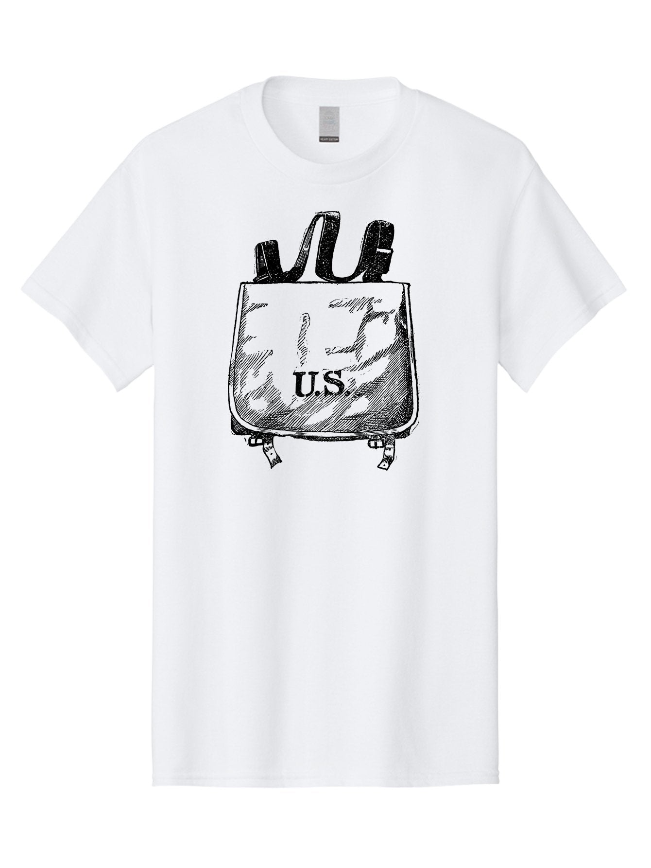 U-S-Backpack Men'S Graphic Tee, 100% Cotton, Comfortable Casual Summer Wear, Machine Washable, Backpack With U.S. Label, School Bag, Travel Bag, Student Essentials, Educational Supplies, Adventure Gear Aad563 4