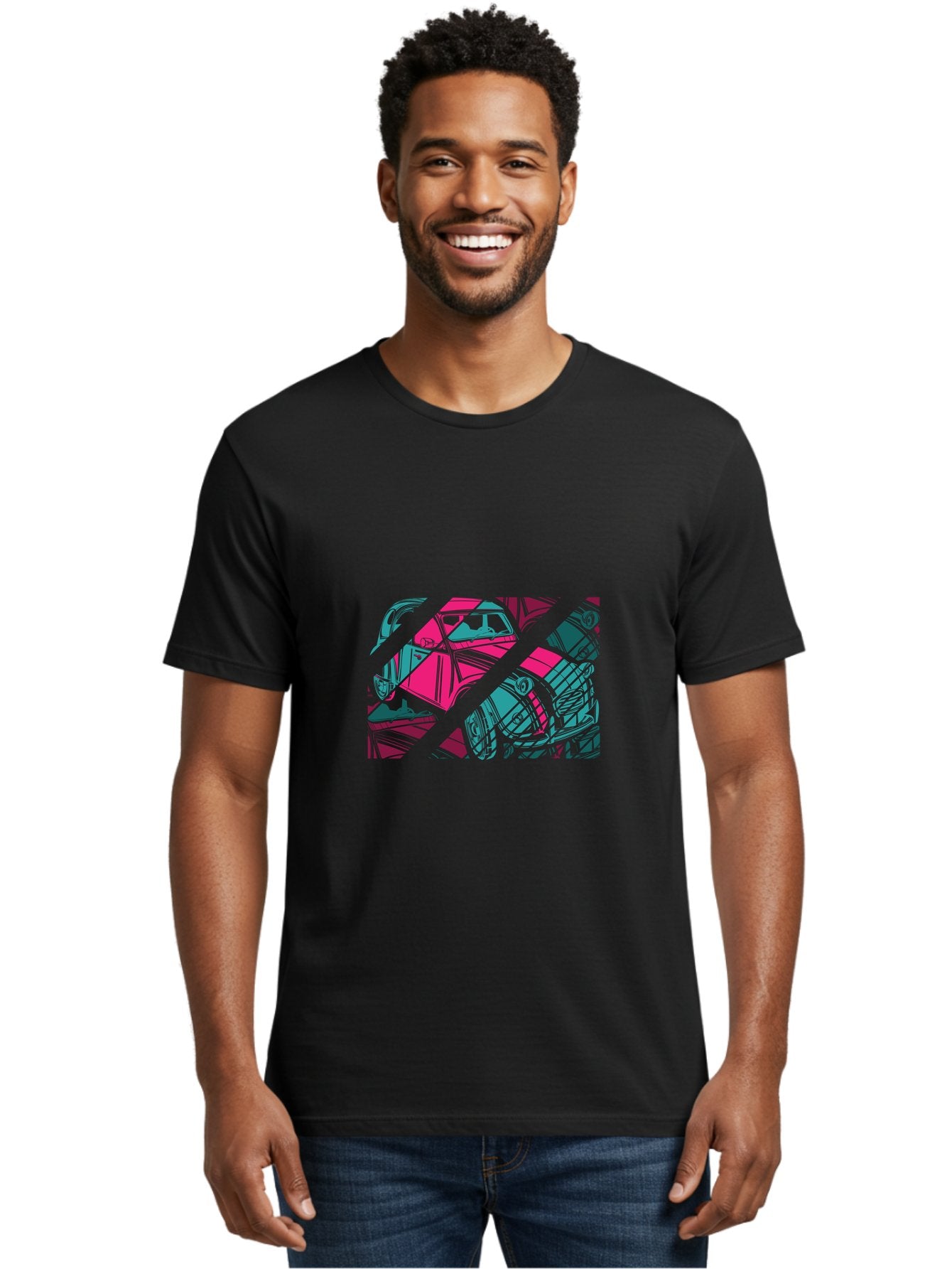 Abstract-Shapes Men'S Graphic Tee, 100% Cotton, Comfortable Casual Summer Wear, Machine Washable, Abstract Art, Modern Design, Vibrant Colors, Pink, Blue, Geometric Shapes, Mixed Media, Creative Expression, Artistic Texture, Contemporary Style Aad568 20
