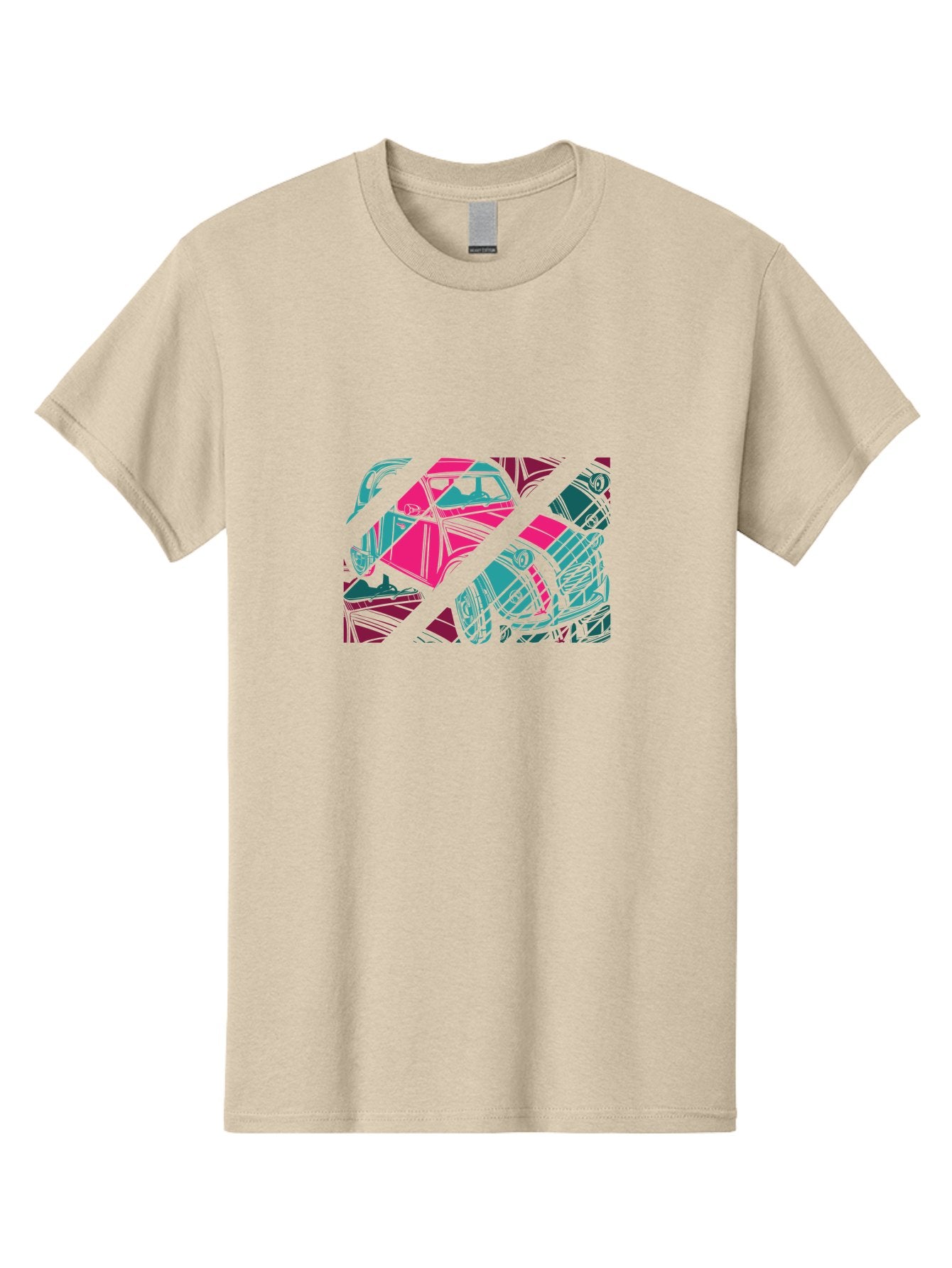Abstract-Shapes Men'S Graphic Tee, 100% Cotton, Comfortable Casual Summer Wear, Machine Washable, Abstract Art, Modern Design, Vibrant Colors, Pink, Blue, Geometric Shapes, Mixed Media, Creative Expression, Artistic Texture, Contemporary Style Aad568 15