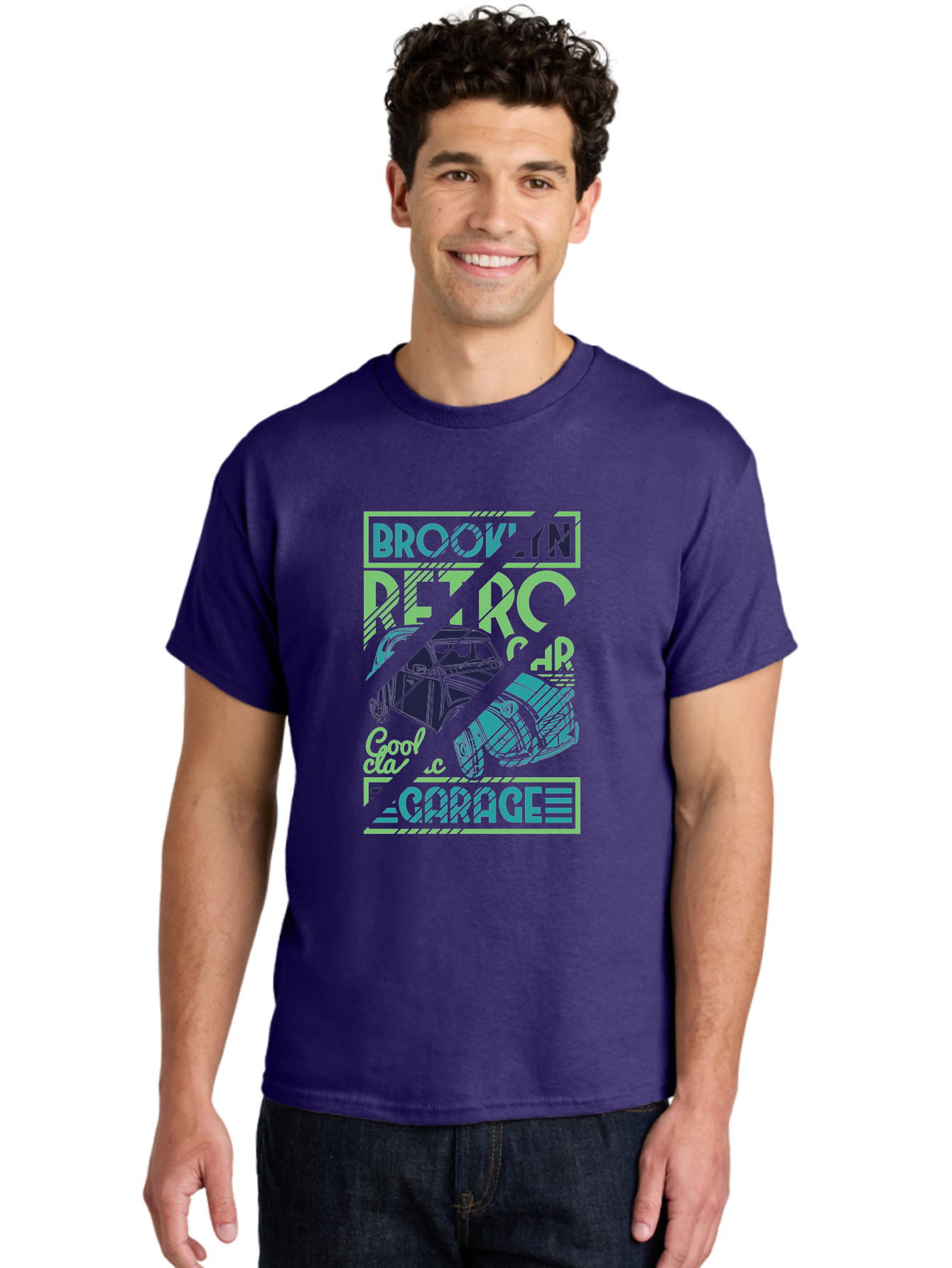 Brook-N-Petro-Car-Cool Men'S Graphic Tee, 100% Cotton, Comfortable Casual Summer Wear, Machine Washable, Vintage Car, Retro Automobile, Cool Design, Stylized Vehicle, Drift Car, Custom Graphic, Automotive Art, Graphic Design, Typography, Aad569