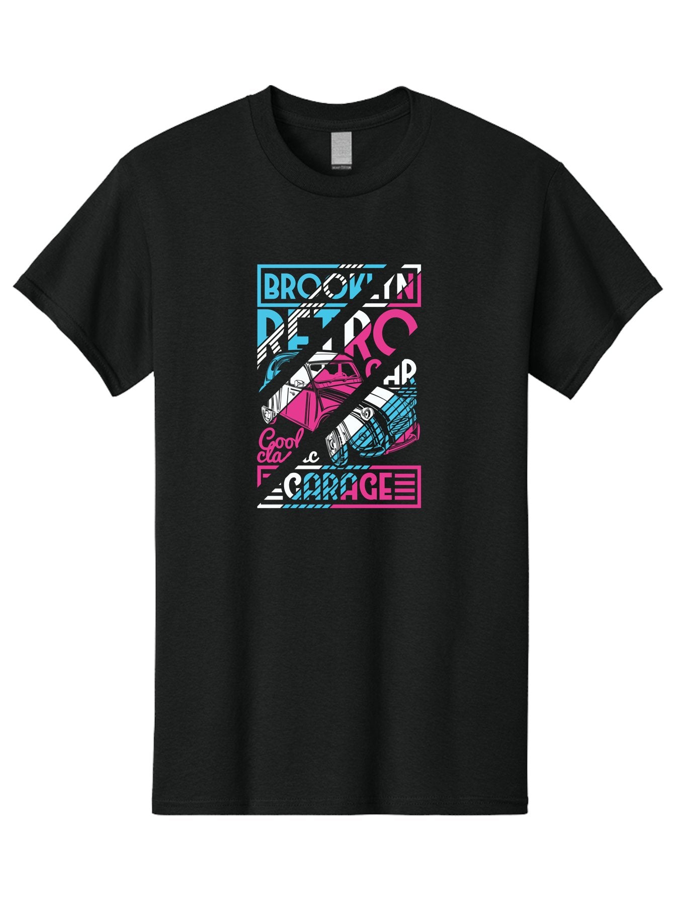 Brooklyn-Petrcar-Garage Men'S Graphic Tee, 100% Cotton, Comfortable Casual Summer Wear, Machine Washable, Graffiti Art, Urban Culture, Streetwear Fashion, Brooklyn Style, Garage Vibes, Typography Design, Typographic Art, Abstract Shapes, Aad570 4