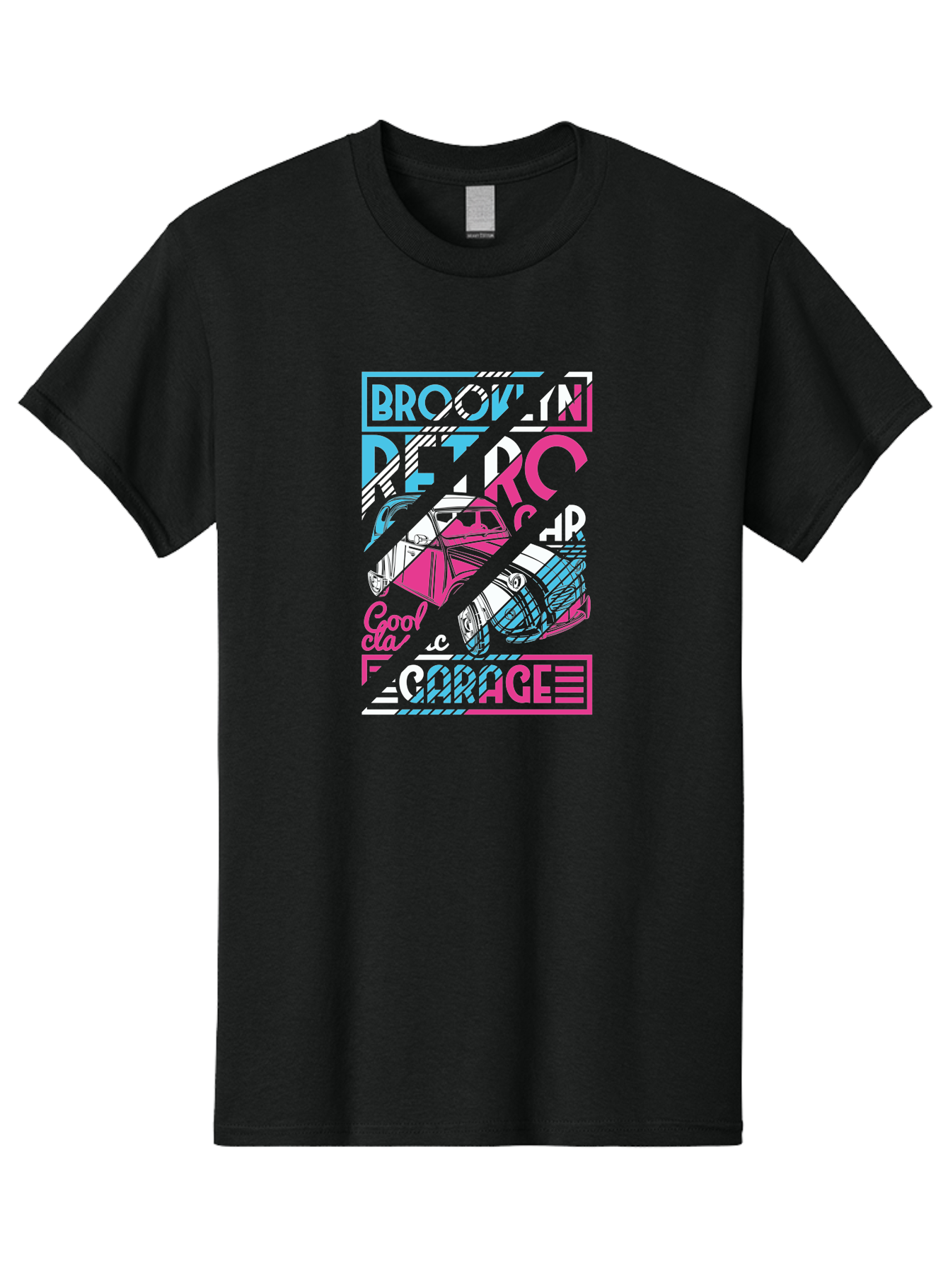 Brooklyn-Petrcar-Garage Men'S Graphic Tee, 100% Cotton, Comfortable Casual Summer Wear, Machine Washable, Graffiti Art, Urban Culture, Streetwear Fashion, Brooklyn Style, Garage Vibes, Typography Design, Typographic Art, Abstract Shapes, Aad570 23