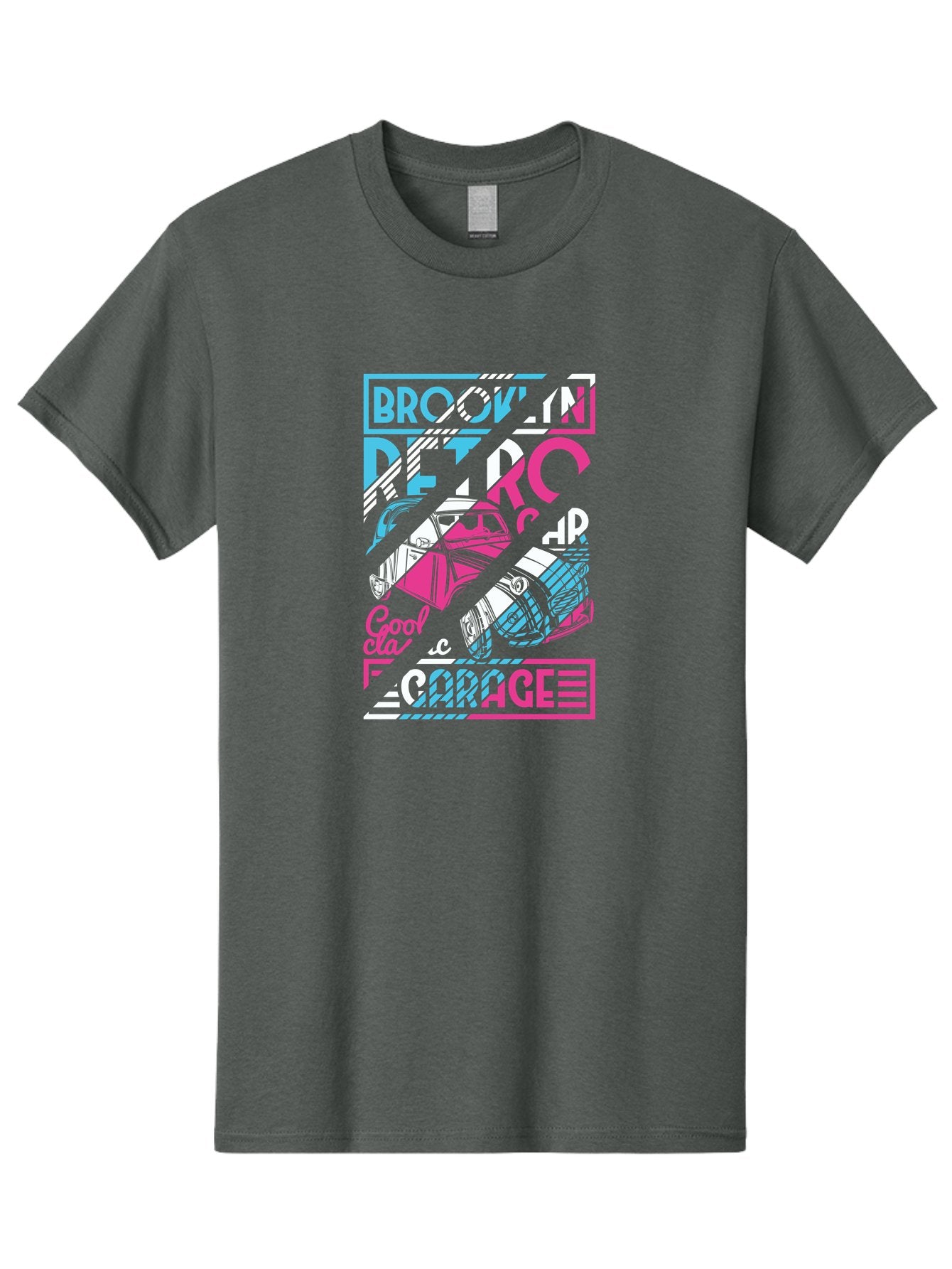 Brooklyn-Petrcar-Garage Men'S Graphic Tee, 100% Cotton, Comfortable Casual Summer Wear, Machine Washable, Graffiti Art, Urban Culture, Streetwear Fashion, Brooklyn Style, Garage Vibes, Typography Design, Typographic Art, Abstract Shapes, Aad570 7