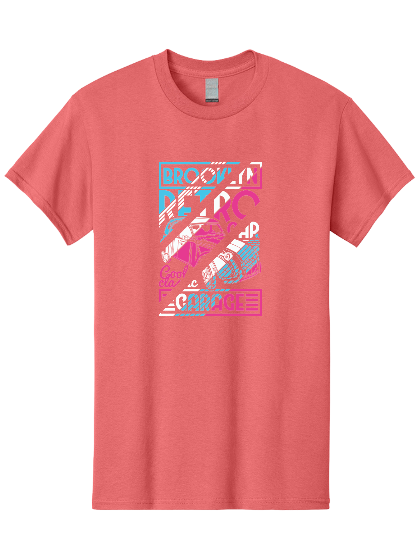 Brooklyn-Petrcar-Garage Men'S Graphic Tee, 100% Cotton, Comfortable Casual Summer Wear, Machine Washable, Graffiti Art, Urban Culture, Streetwear Fashion, Brooklyn Style, Garage Vibes, Typography Design, Typographic Art, Abstract Shapes, Aad570