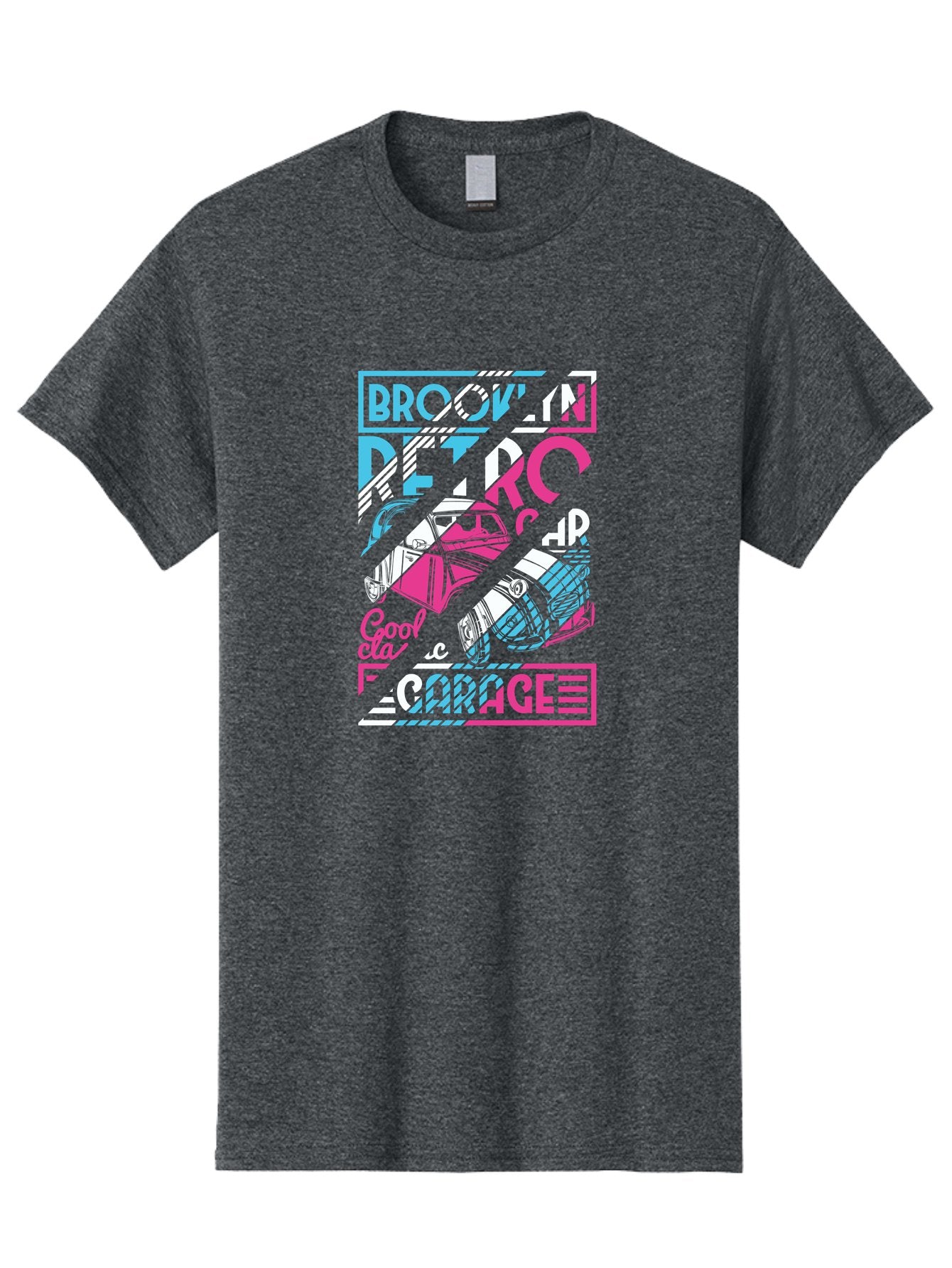 Brooklyn-Petrcar-Garage Men'S Graphic Tee, 100% Cotton, Comfortable Casual Summer Wear, Machine Washable, Graffiti Art, Urban Culture, Streetwear Fashion, Brooklyn Style, Garage Vibes, Typography Design, Typographic Art, Abstract Shapes, Aad570 3