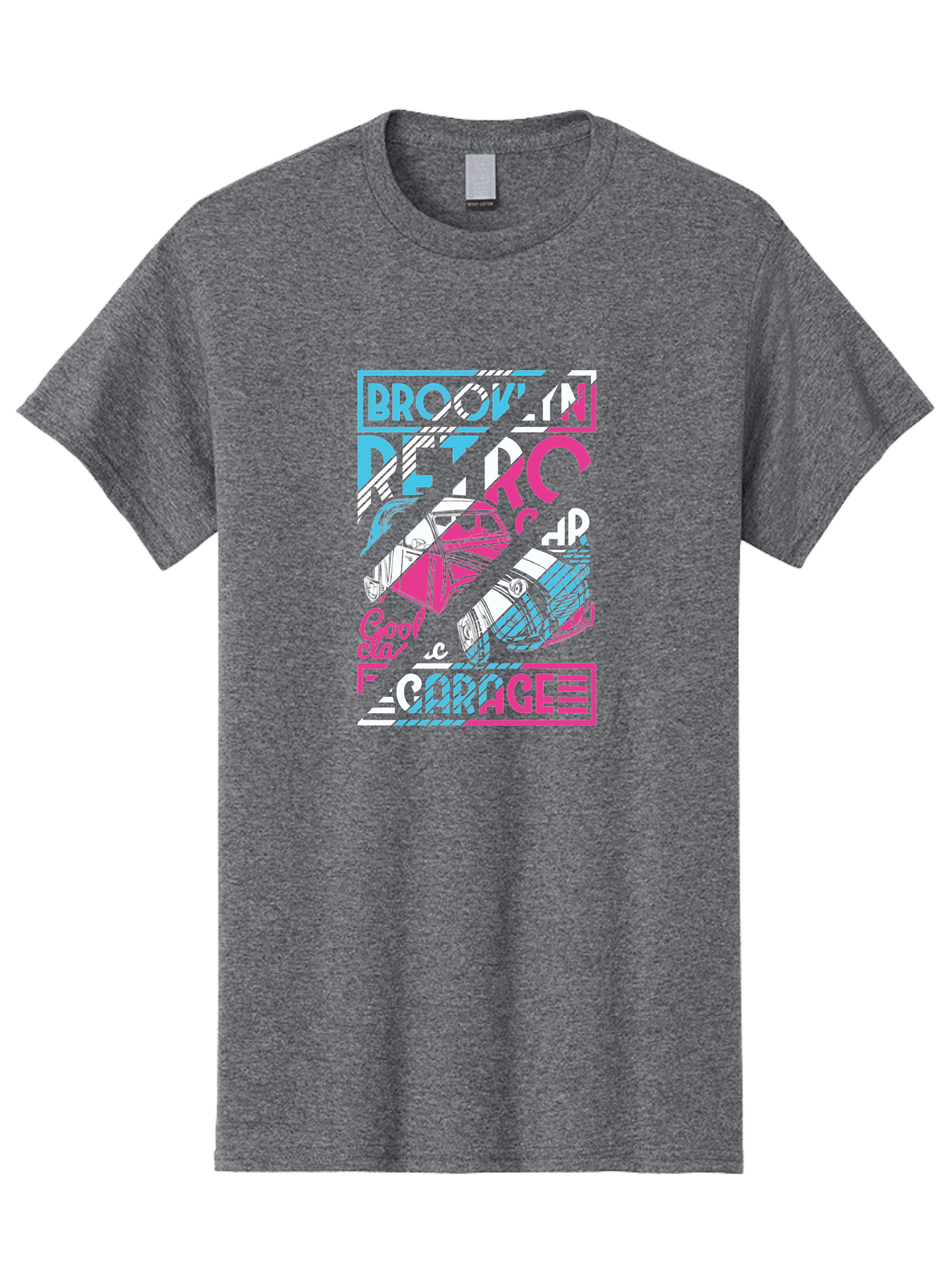 Brooklyn-Petrcar-Garage Men'S Graphic Tee, 100% Cotton, Comfortable Casual Summer Wear, Machine Washable, Graffiti Art, Urban Culture, Streetwear Fashion, Brooklyn Style, Garage Vibes, Typography Design, Typographic Art, Abstract Shapes, Aad570 3