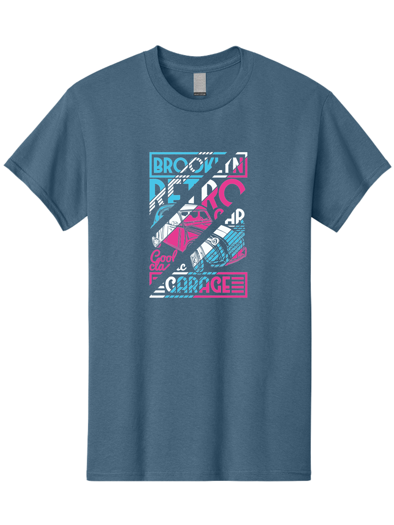 Brooklyn-Petrcar-Garage Men'S Graphic Tee, 100% Cotton, Comfortable Casual Summer Wear, Machine Washable, Graffiti Art, Urban Culture, Streetwear Fashion, Brooklyn Style, Garage Vibes, Typography Design, Typographic Art, Abstract Shapes, Aad570 21