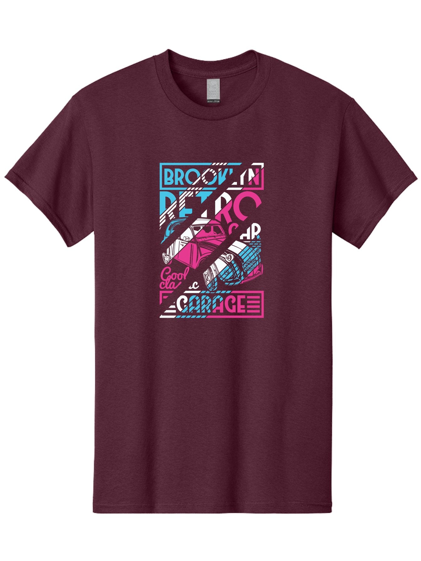 Brooklyn-Petrcar-Garage Men'S Graphic Tee, 100% Cotton, Comfortable Casual Summer Wear, Machine Washable, Graffiti Art, Urban Culture, Streetwear Fashion, Brooklyn Style, Garage Vibes, Typography Design, Typographic Art, Abstract Shapes, Aad570 10