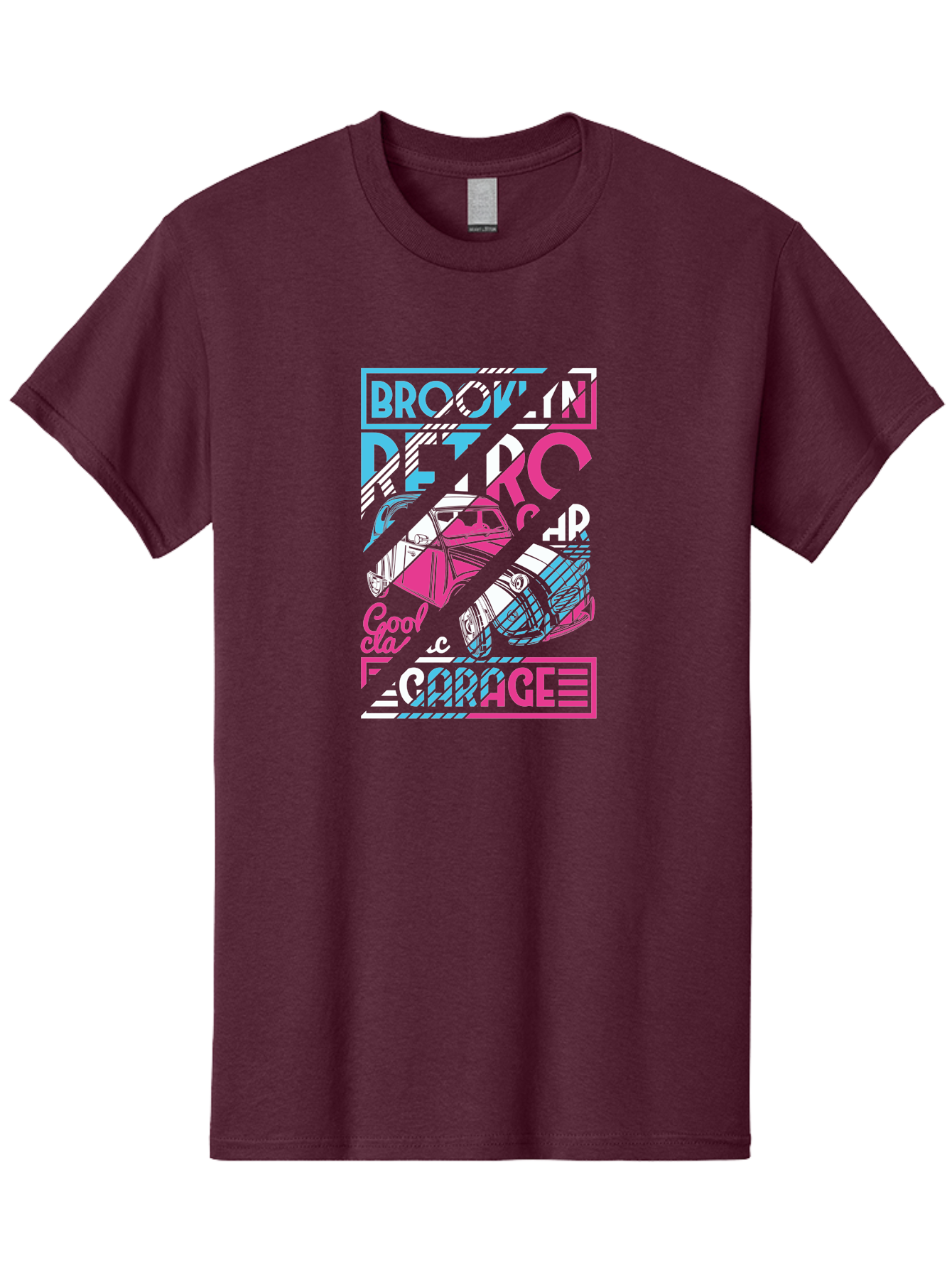 Brooklyn-Petrcar-Garage Men'S Graphic Tee, 100% Cotton, Comfortable Casual Summer Wear, Machine Washable, Graffiti Art, Urban Culture, Streetwear Fashion, Brooklyn Style, Garage Vibes, Typography Design, Typographic Art, Abstract Shapes, Aad570 27