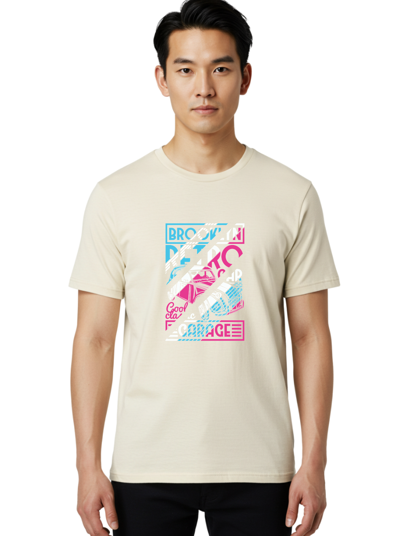 Brooklyn-Petrcar-Garage Men'S Graphic Tee, 100% Cotton, Comfortable Casual Summer Wear, Machine Washable, Graffiti Art, Urban Culture, Streetwear Fashion, Brooklyn Style, Garage Vibes, Typography Design, Typographic Art, Abstract Shapes, Aad570 12
