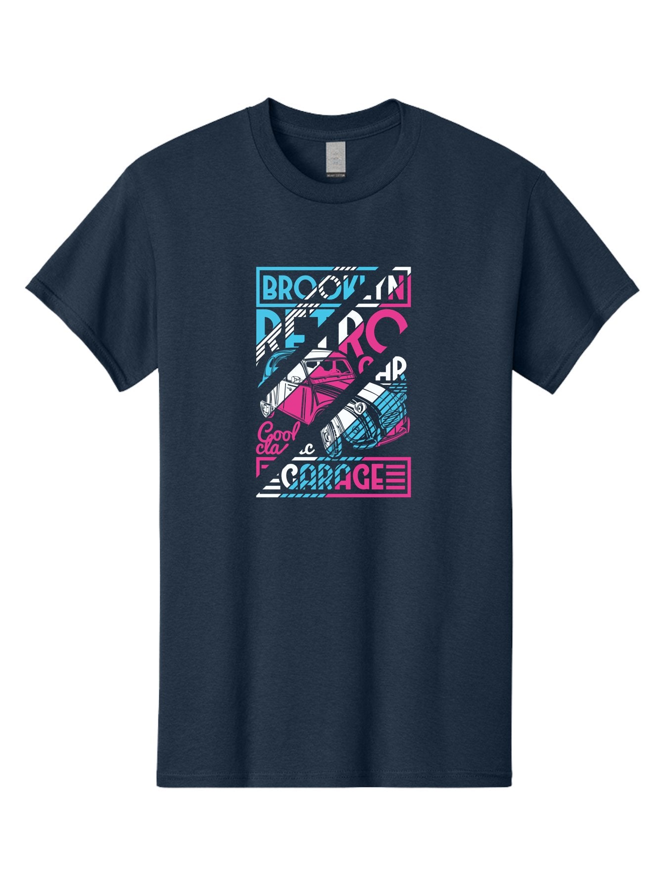 Brooklyn-Petrcar-Garage Men'S Graphic Tee, 100% Cotton, Comfortable Casual Summer Wear, Machine Washable, Graffiti Art, Urban Culture, Streetwear Fashion, Brooklyn Style, Garage Vibes, Typography Design, Typographic Art, Abstract Shapes, Aad570 13