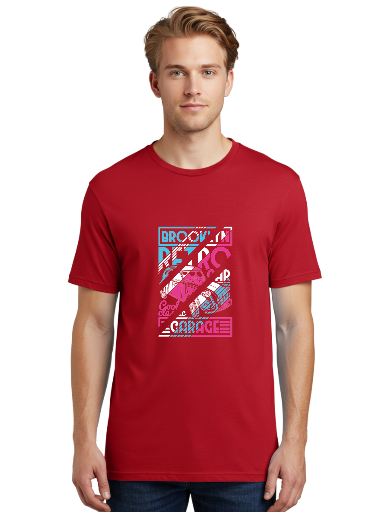 Brooklyn-Petrcar-Garage Men'S Graphic Tee, 100% Cotton, Comfortable Casual Summer Wear, Machine Washable, Graffiti Art, Urban Culture, Streetwear Fashion, Brooklyn Style, Garage Vibes, Typography Design, Typographic Art, Abstract Shapes, Aad570 10