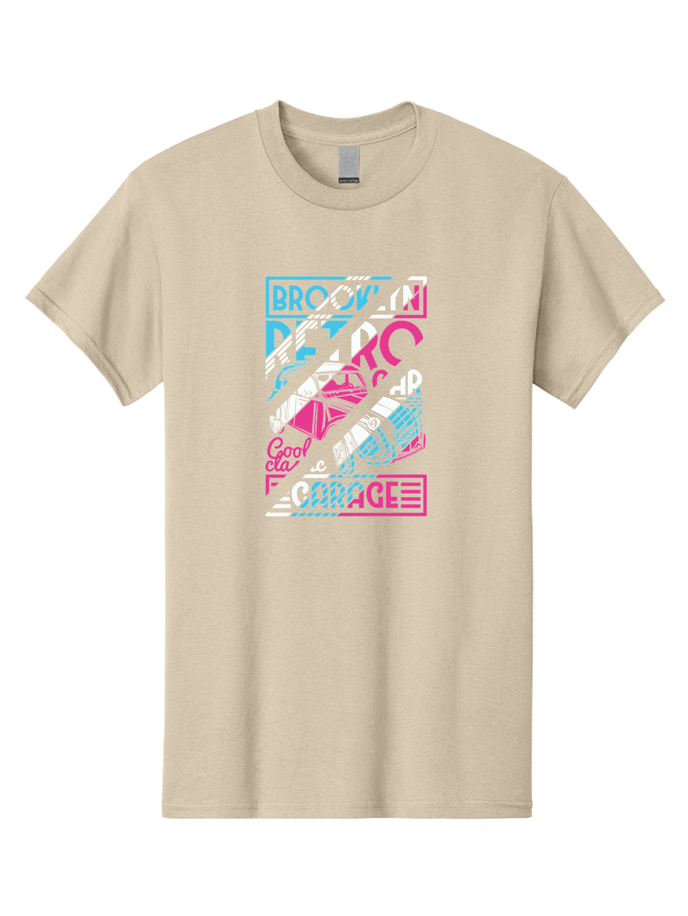 Brooklyn-Petrcar-Garage Men'S Graphic Tee, 100% Cotton, Comfortable Casual Summer Wear, Machine Washable, Graffiti Art, Urban Culture, Streetwear Fashion, Brooklyn Style, Garage Vibes, Typography Design, Typographic Art, Abstract Shapes, Aad570 13