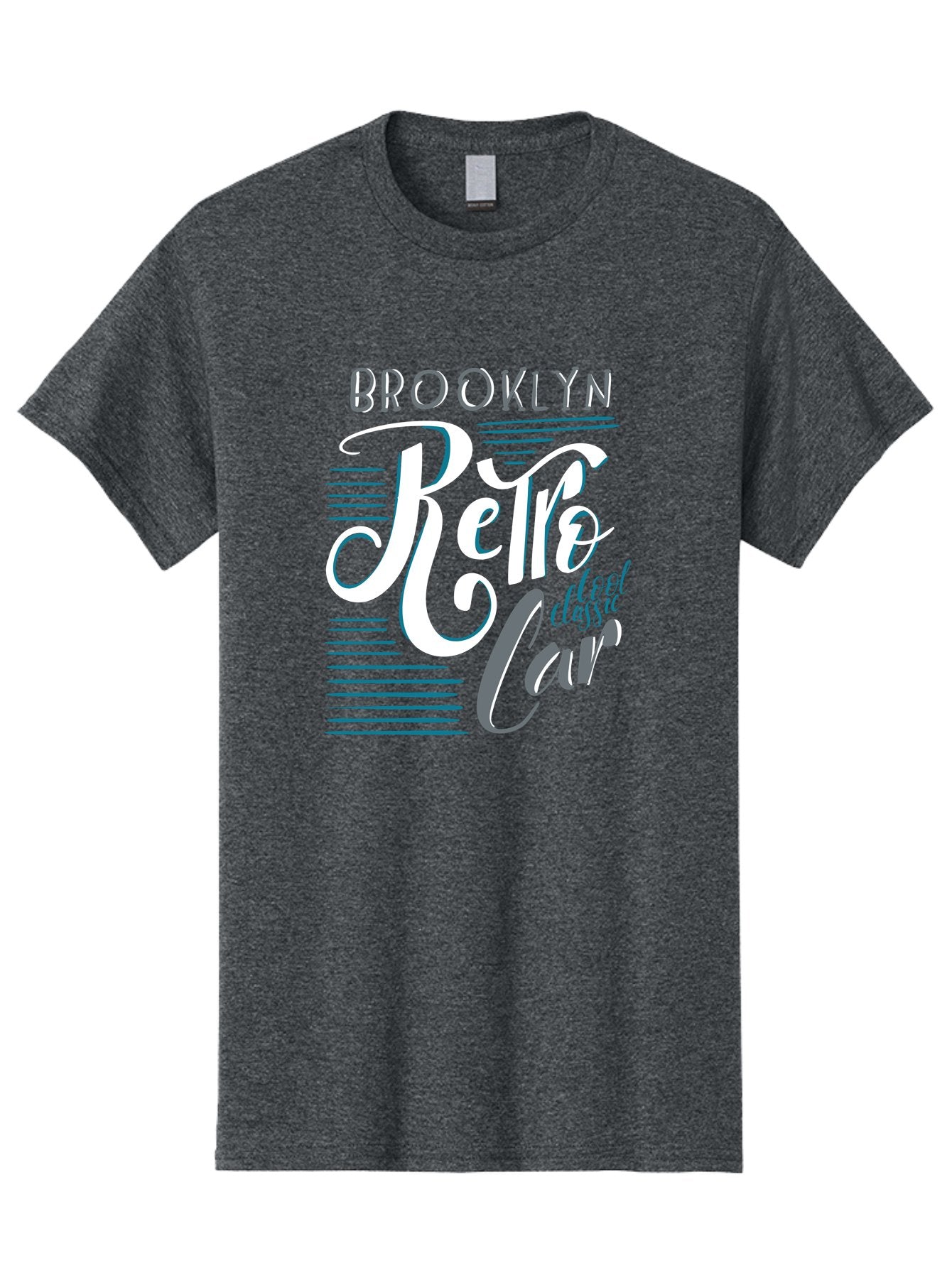 Brooklyn-Retro-Car Men'S Graphic Tee, 100% Cotton, Comfortable Casual Summer Wear, Machine Washable, Brooklyn, Retro Car, Classic Car, Vintage Vehicle, Urban Style, New York City, Retro Design, Classic Ride Aad572 4