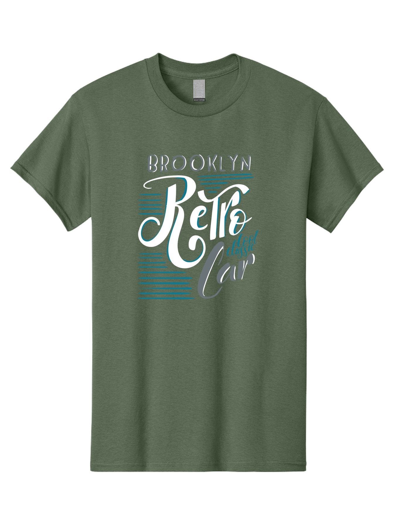 Brooklyn-Retro-Car Men'S Graphic Tee, 100% Cotton, Comfortable Casual Summer Wear, Machine Washable, Brooklyn, Retro Car, Classic Car, Vintage Vehicle, Urban Style, New York City, Retro Design, Classic Ride Aad572 6