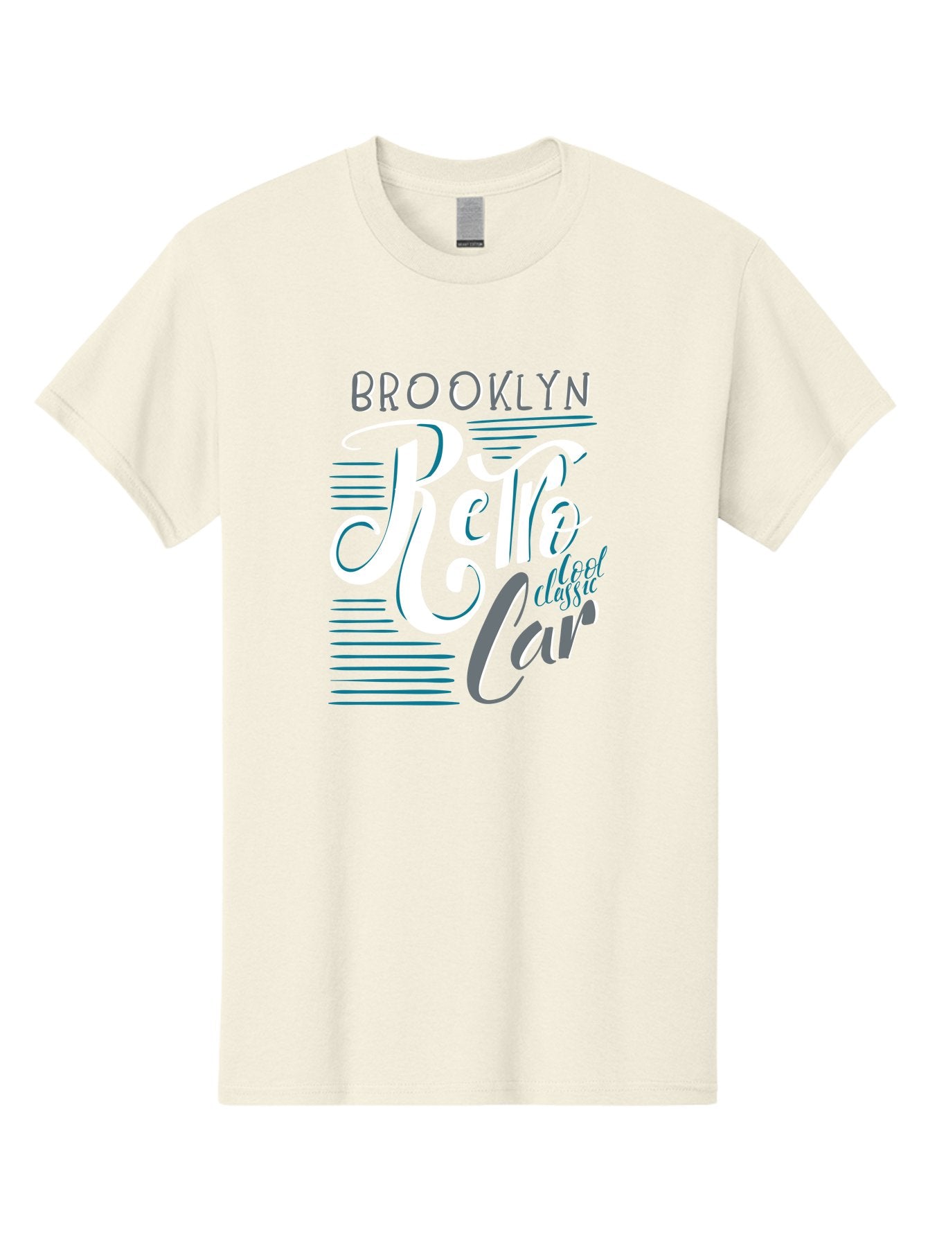 Brooklyn-Retro-Car Men'S Graphic Tee, 100% Cotton, Comfortable Casual Summer Wear, Machine Washable, Brooklyn, Retro Car, Classic Car, Vintage Vehicle, Urban Style, New York City, Retro Design, Classic Ride Aad572 14