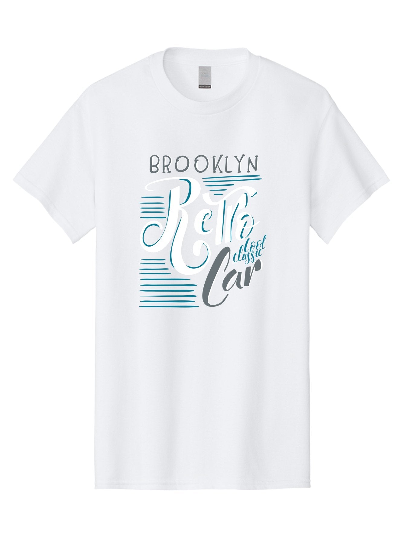 Brooklyn-Retro-Car Men'S Graphic Tee, 100% Cotton, Comfortable Casual Summer Wear, Machine Washable, Brooklyn, Retro Car, Classic Car, Vintage Vehicle, Urban Style, New York City, Retro Design, Classic Ride Aad572 9