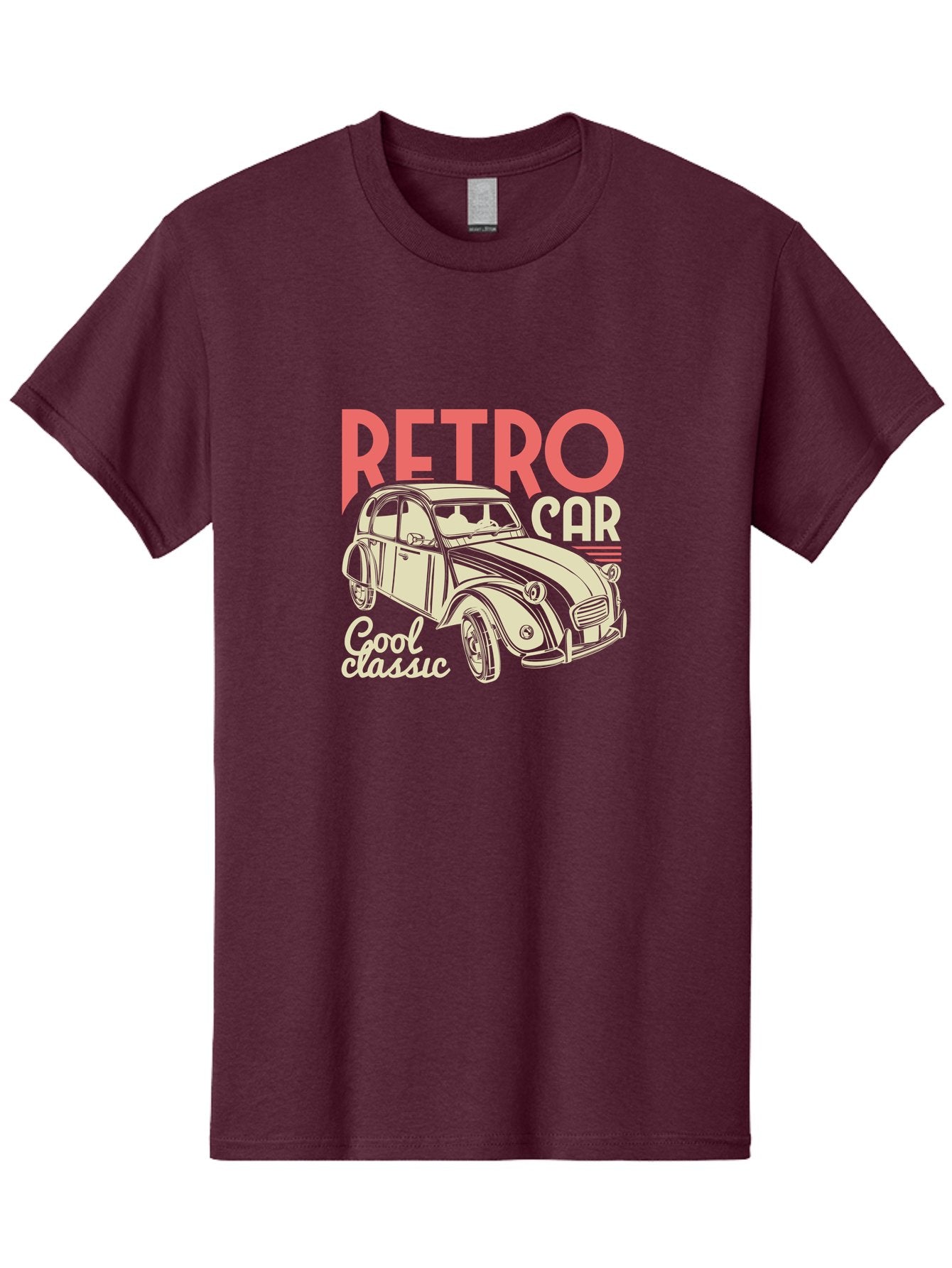 Retro-Car-1 Men'S Graphic Tee, 100% Cotton, Comfortable Casual Summer Wear, Machine Washable, Vintage Car, Retro Automobile, Classic Vehicle, Nostalgic Ride, Cool Classic, Retro Style, Vintage Wheels, Antique Car Aad573 6