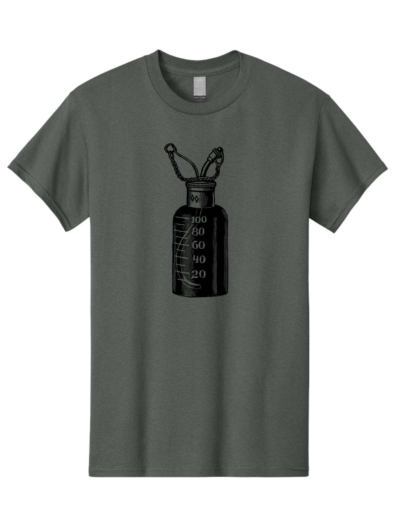 100Ml-Bottle Men'S Graphic Tee, 100% Cotton, Comfortable Casual Summer Wear, Machine Washable, Glass Bottle With Measurement Markings, 100Ml Capacity, Laboratory Equipment, Scientific Tools, Precise Measurements, Chemistry Lab Aad576 3