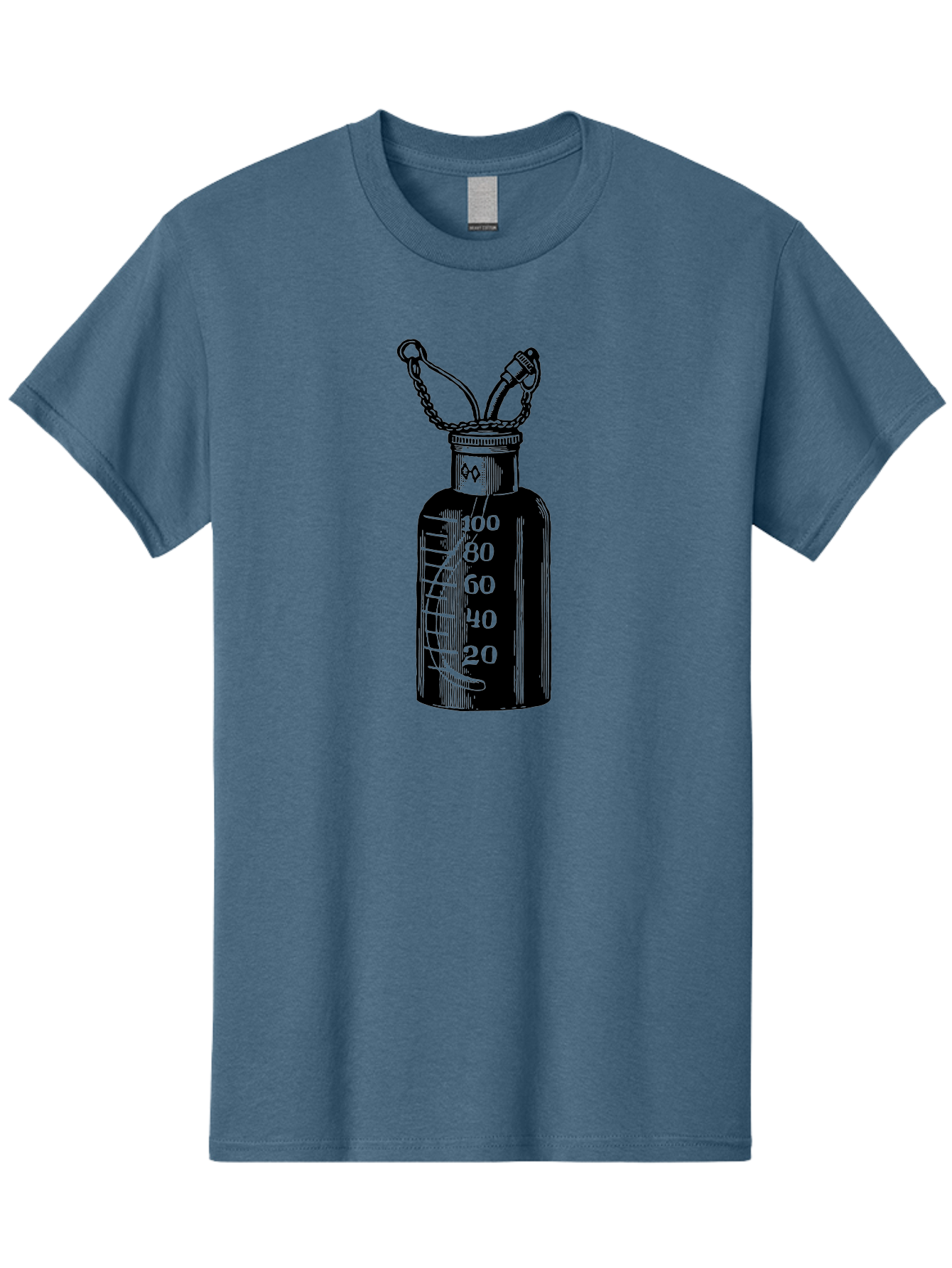 100Ml-Bottle Men'S Graphic Tee, 100% Cotton, Comfortable Casual Summer Wear, Machine Washable, Glass Bottle With Measurement Markings, 100Ml Capacity, Laboratory Equipment, Scientific Tools, Precise Measurements, Chemistry Lab Aad576