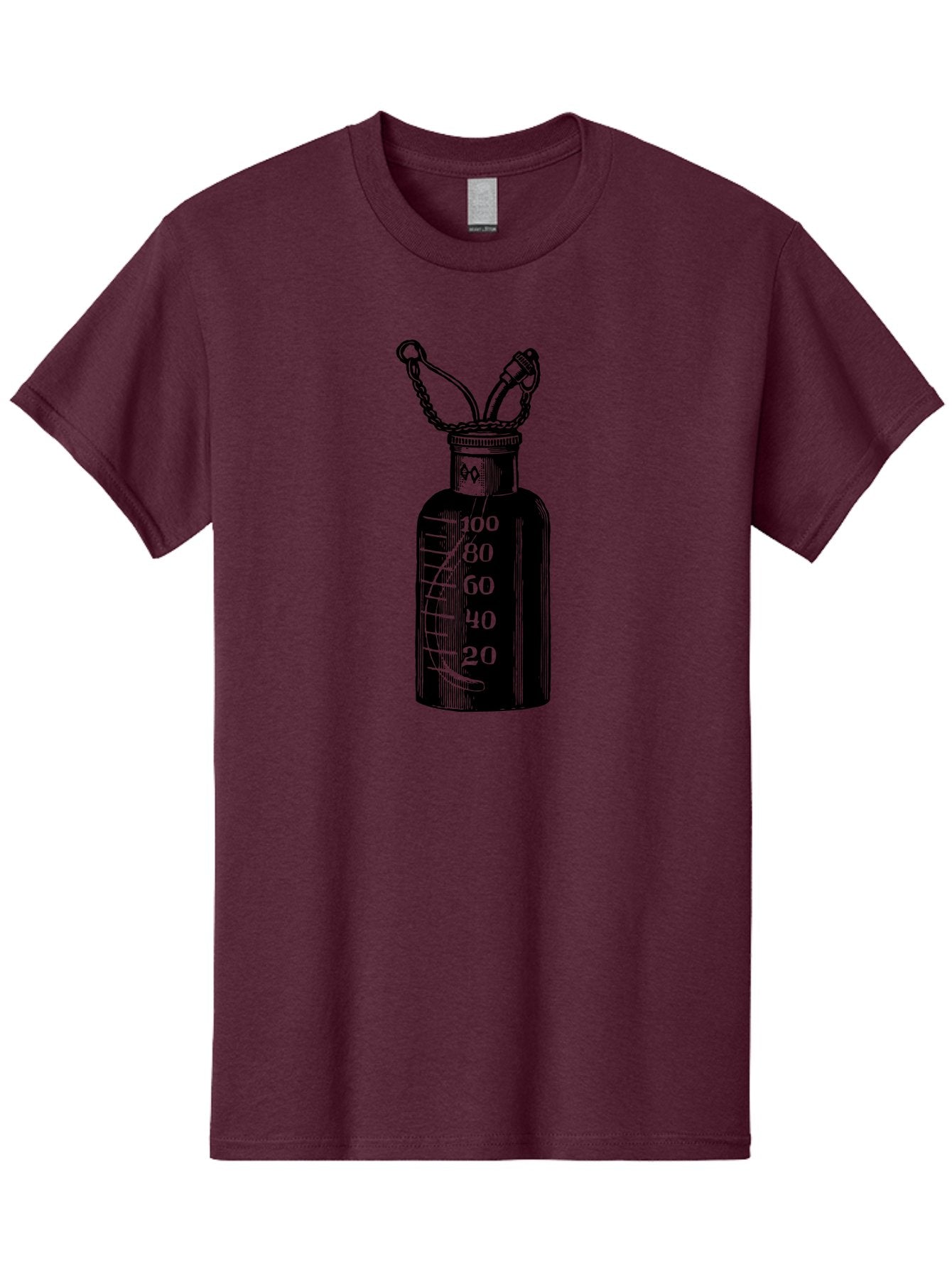 100Ml-Bottle Men'S Graphic Tee, 100% Cotton, Comfortable Casual Summer Wear, Machine Washable, Glass Bottle With Measurement Markings, 100Ml Capacity, Laboratory Equipment, Scientific Tools, Precise Measurements, Chemistry Lab Aad576 12