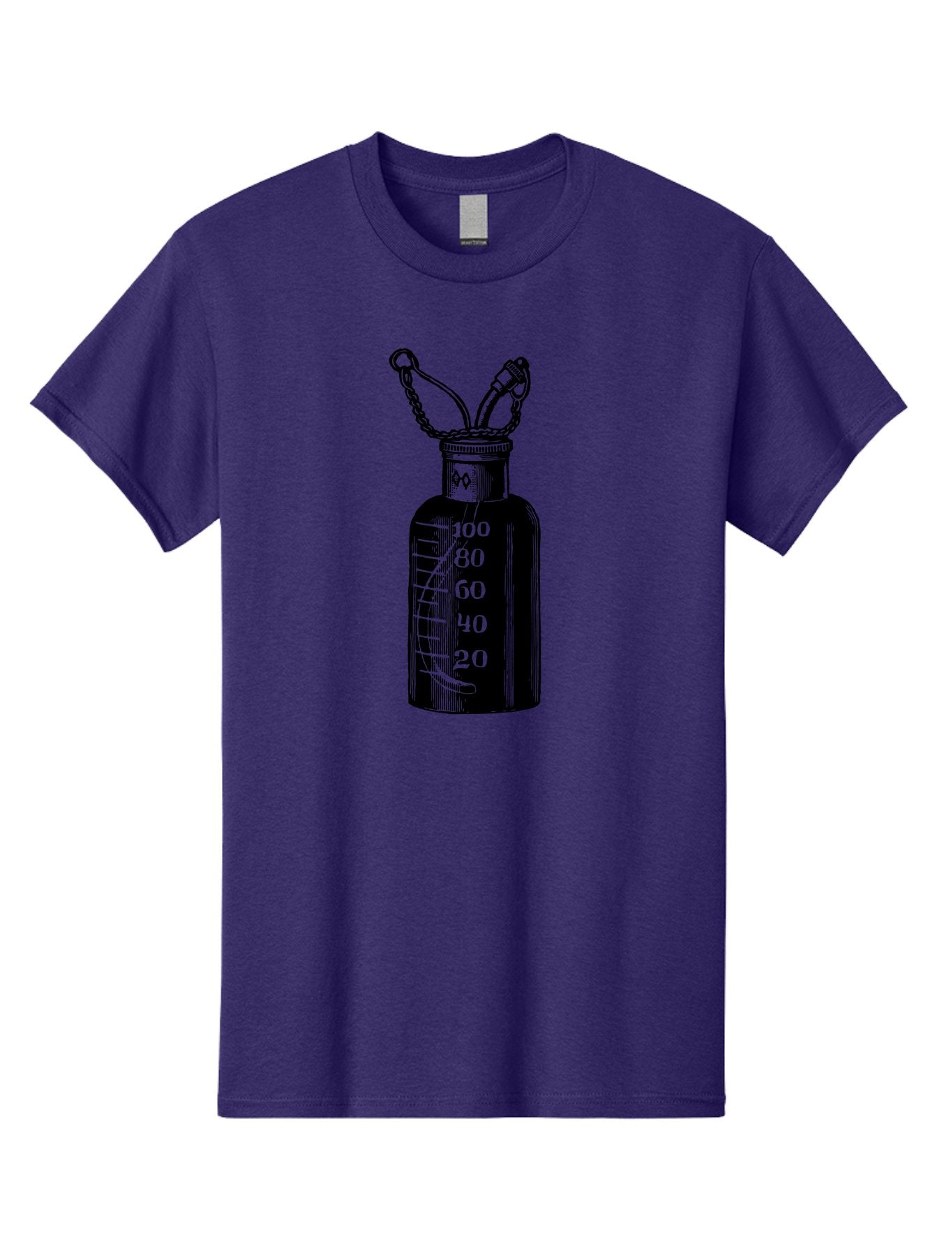 100Ml-Bottle Men'S Graphic Tee, 100% Cotton, Comfortable Casual Summer Wear, Machine Washable, Glass Bottle With Measurement Markings, 100Ml Capacity, Laboratory Equipment, Scientific Tools, Precise Measurements, Chemistry Lab Aad576 10