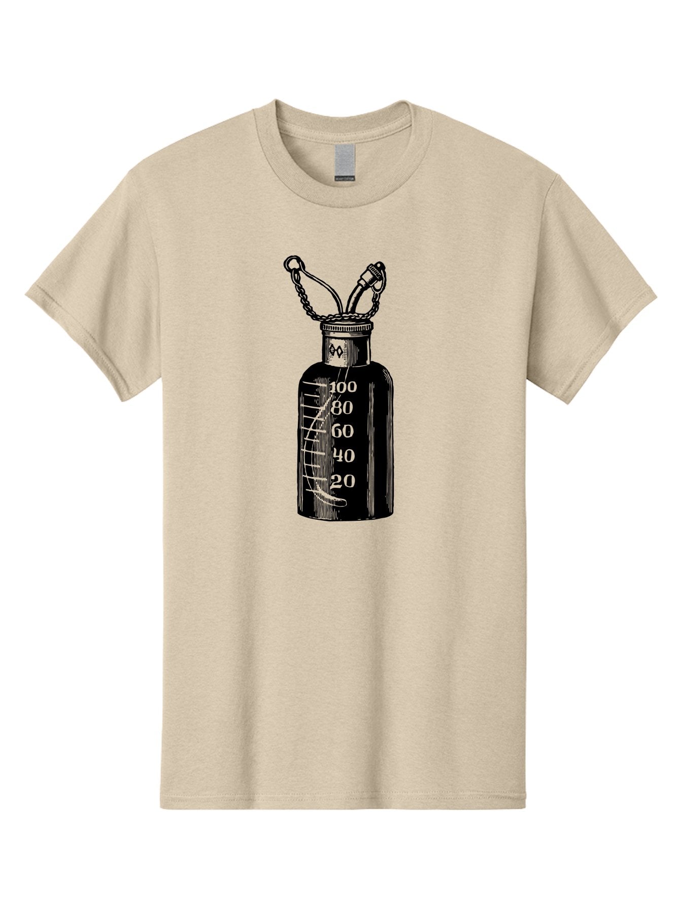 100Ml-Bottle Men'S Graphic Tee, 100% Cotton, Comfortable Casual Summer Wear, Machine Washable, Glass Bottle With Measurement Markings, 100Ml Capacity, Laboratory Equipment, Scientific Tools, Precise Measurements, Chemistry Lab Aad576 6