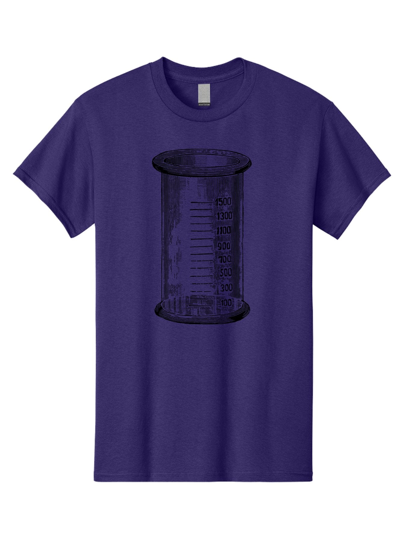 1500Ml-Beaker Men'S Graphic Tee, 100% Cotton, Comfortable Casual Summer Wear, Machine Washable, Laboratory Equipment, Measuring Beaker, Scientific Tools, Glassware, Measurement Markings, Chemistry Lab, 1500Ml Capacity, Precise Measurements, Aad577 8
